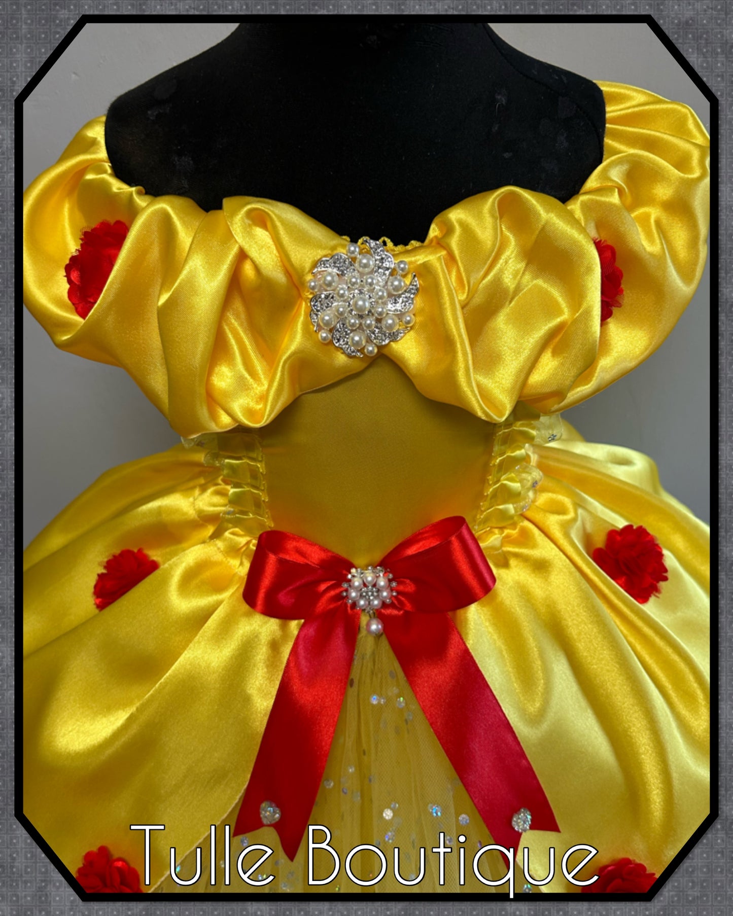 Beautiful princess Belle yellow ballgown tutu dress