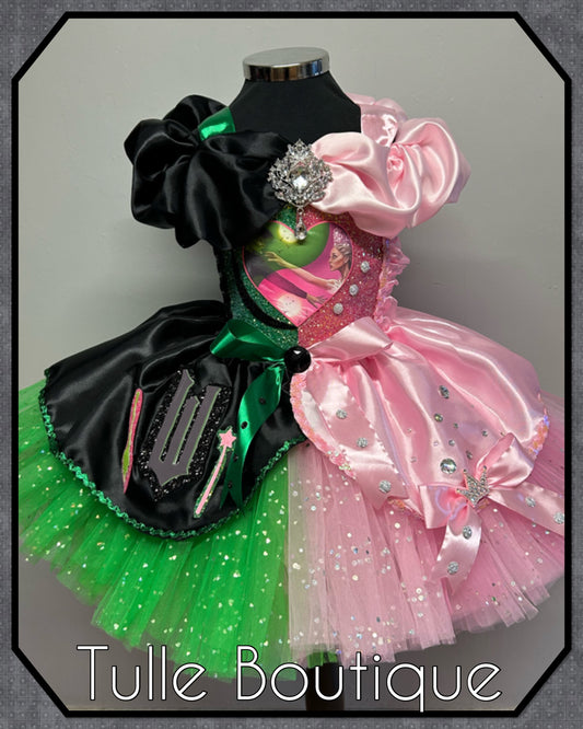 Girls Wicked Elphaba/Glinda ballgown tutu birthday party dress