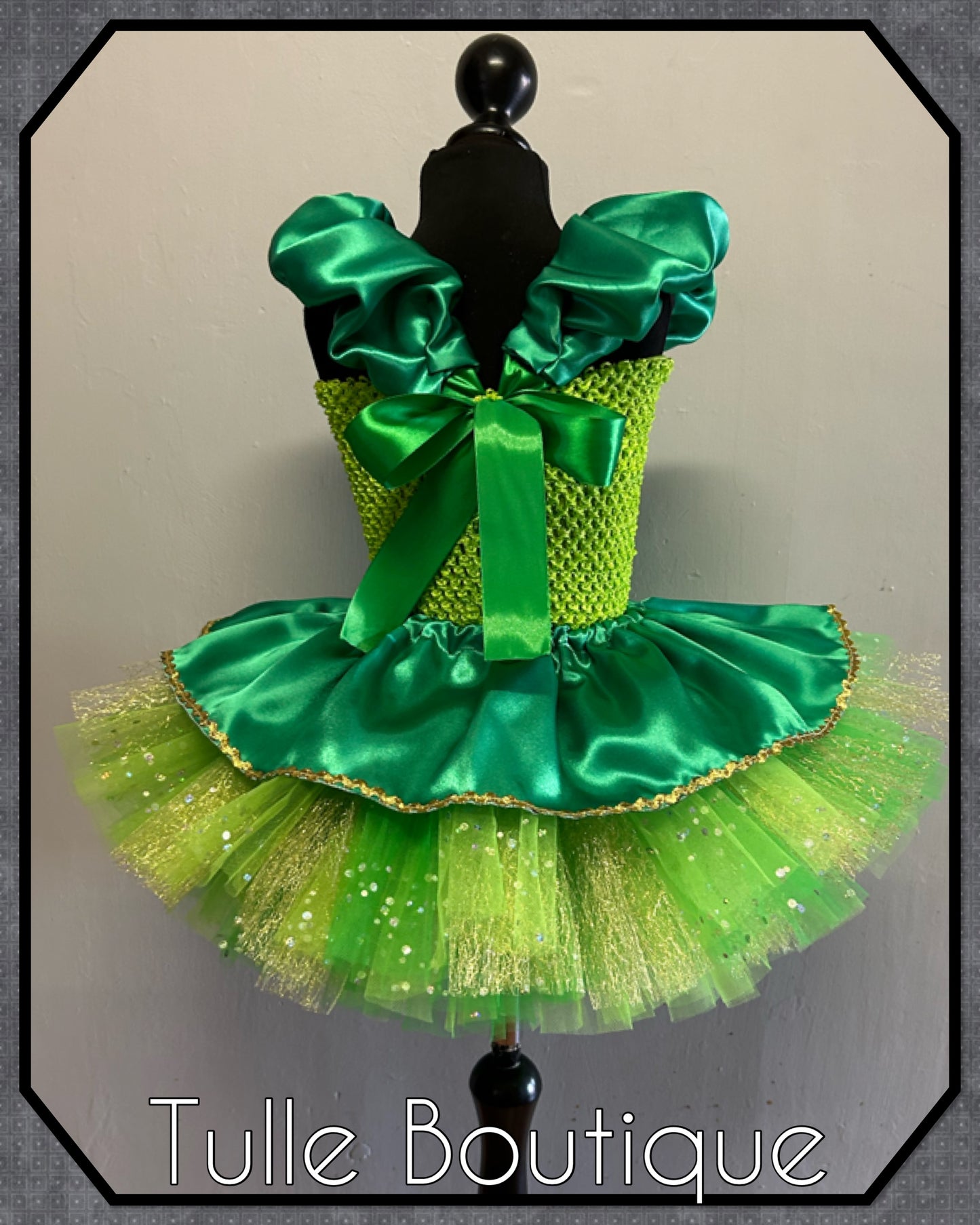 Girls Shrek costume ballgown tutu dress fancy dress