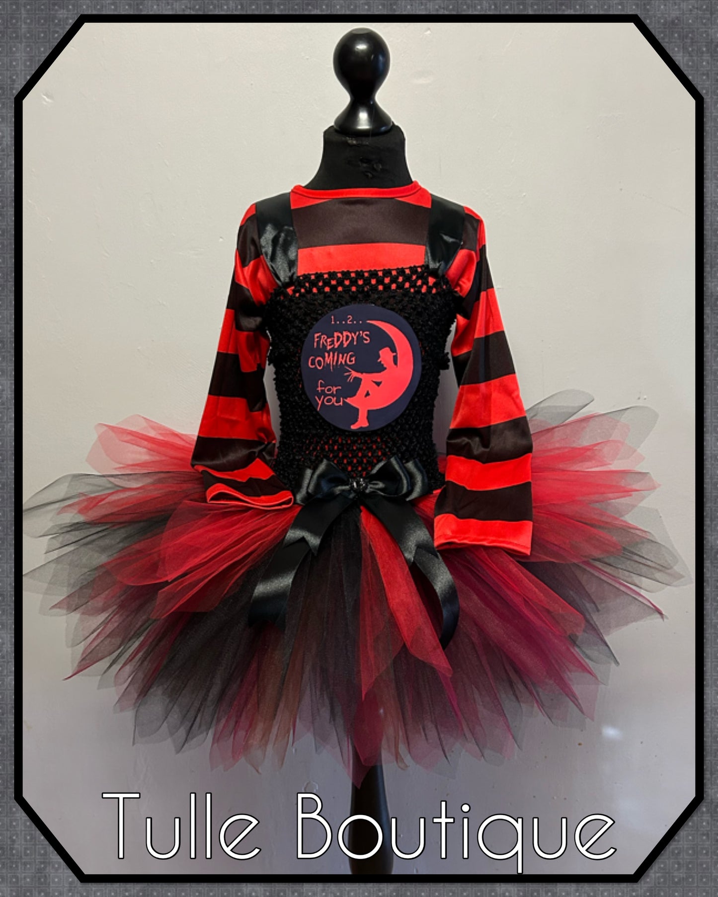 Girls Freddy Krueger Nightmare on Elms Street halloween birthday party tutu dress