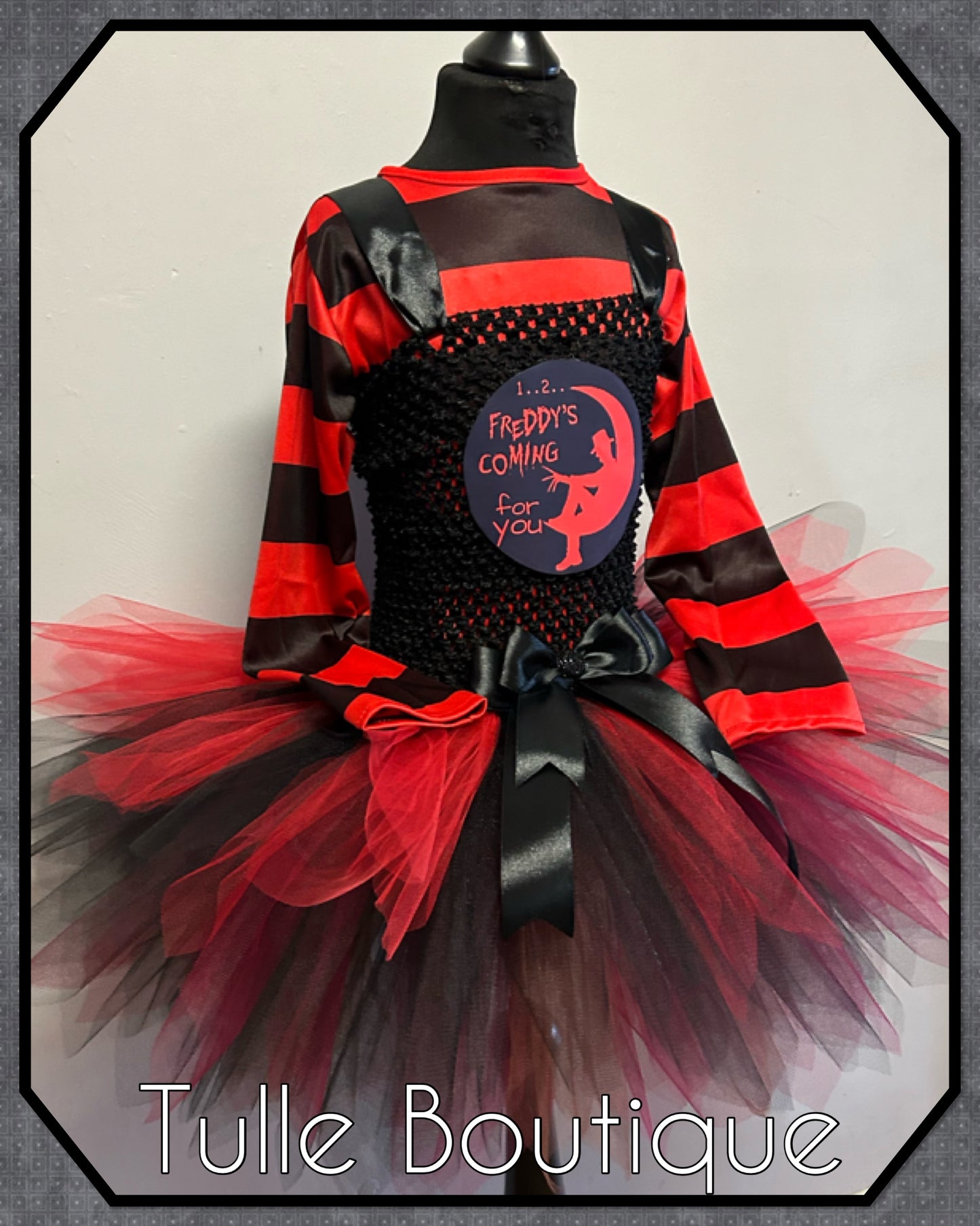 Girls Freddy Krueger Nightmare on Elms Street halloween birthday party tutu dress