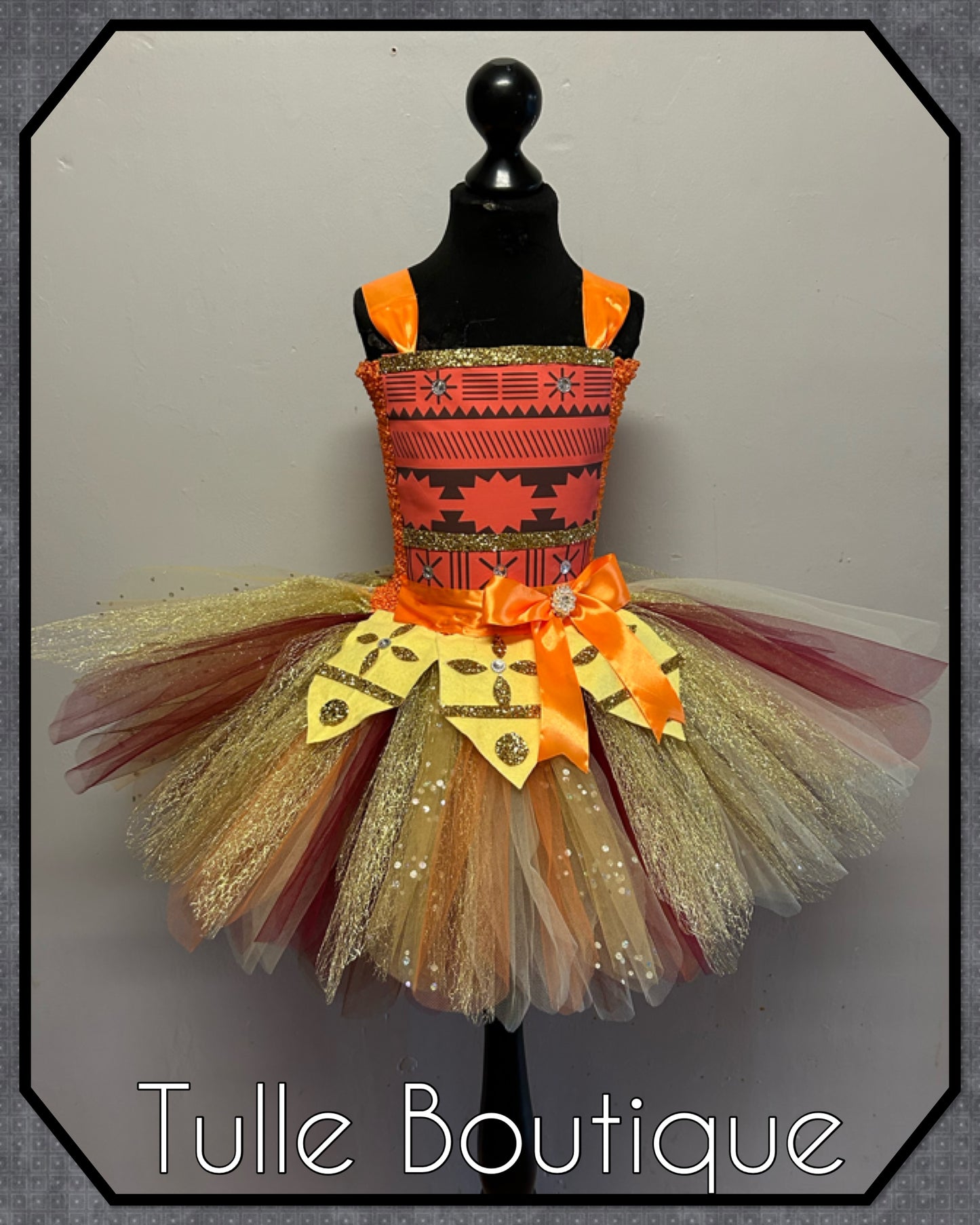 Hawaiian princess moana tutu birthday party dress