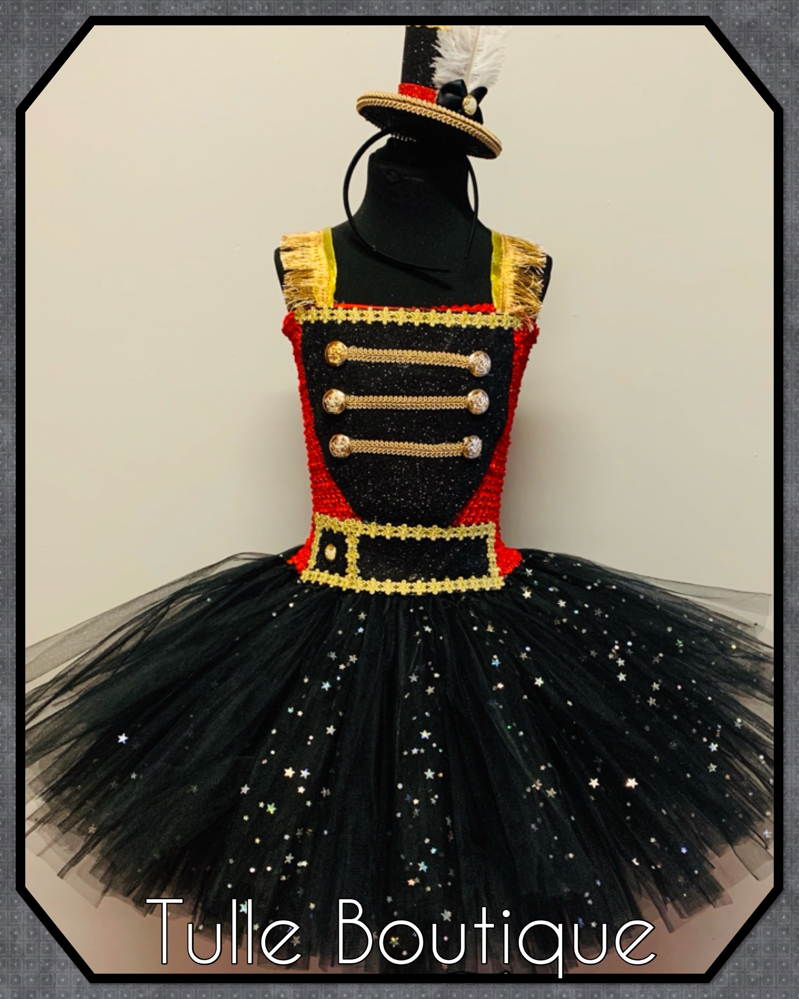 Girls Christmas Nutcracker Circus ringmaster the greatest showman tutu party fancy dress costume