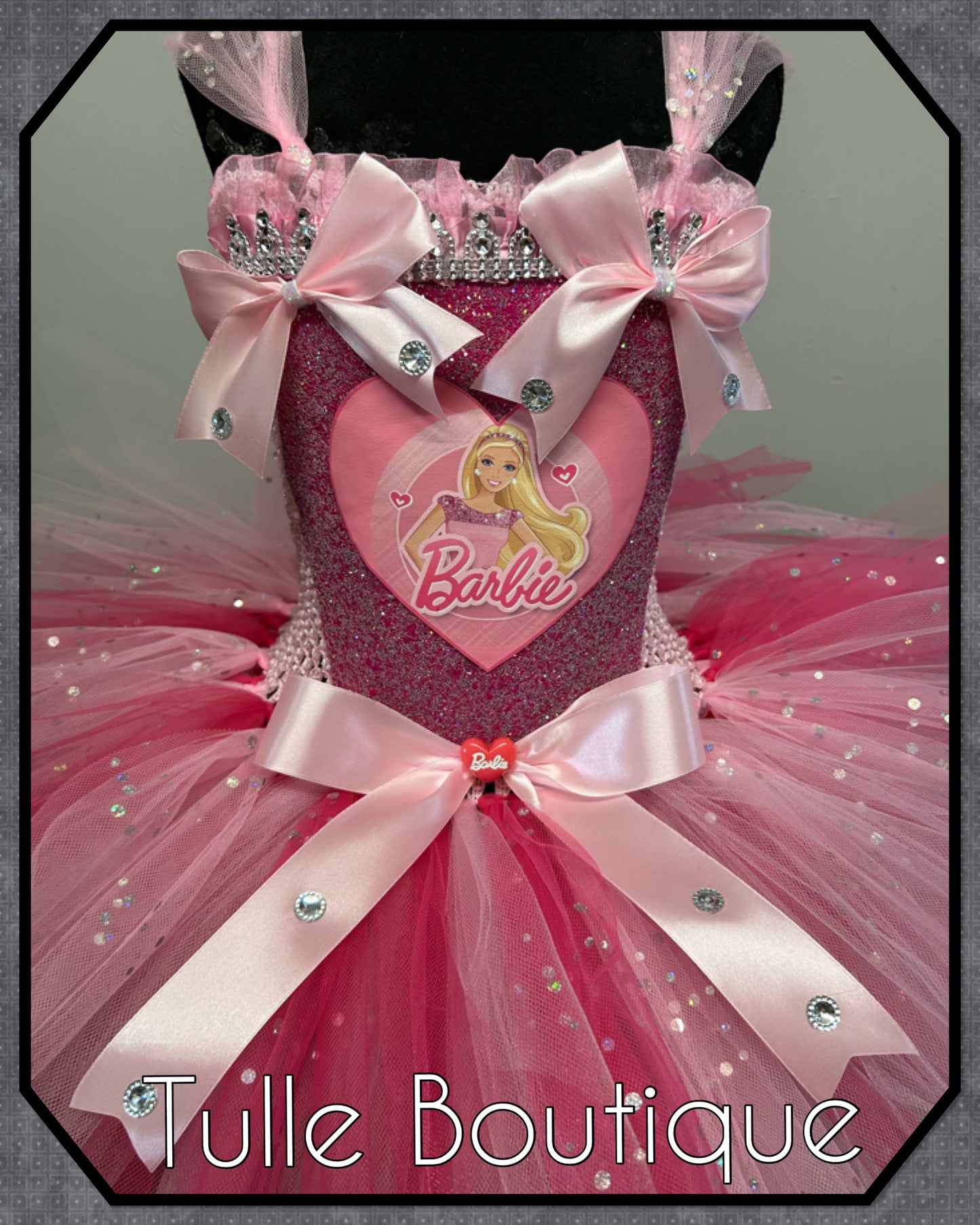 Barbie pink princess birthday tutu dress