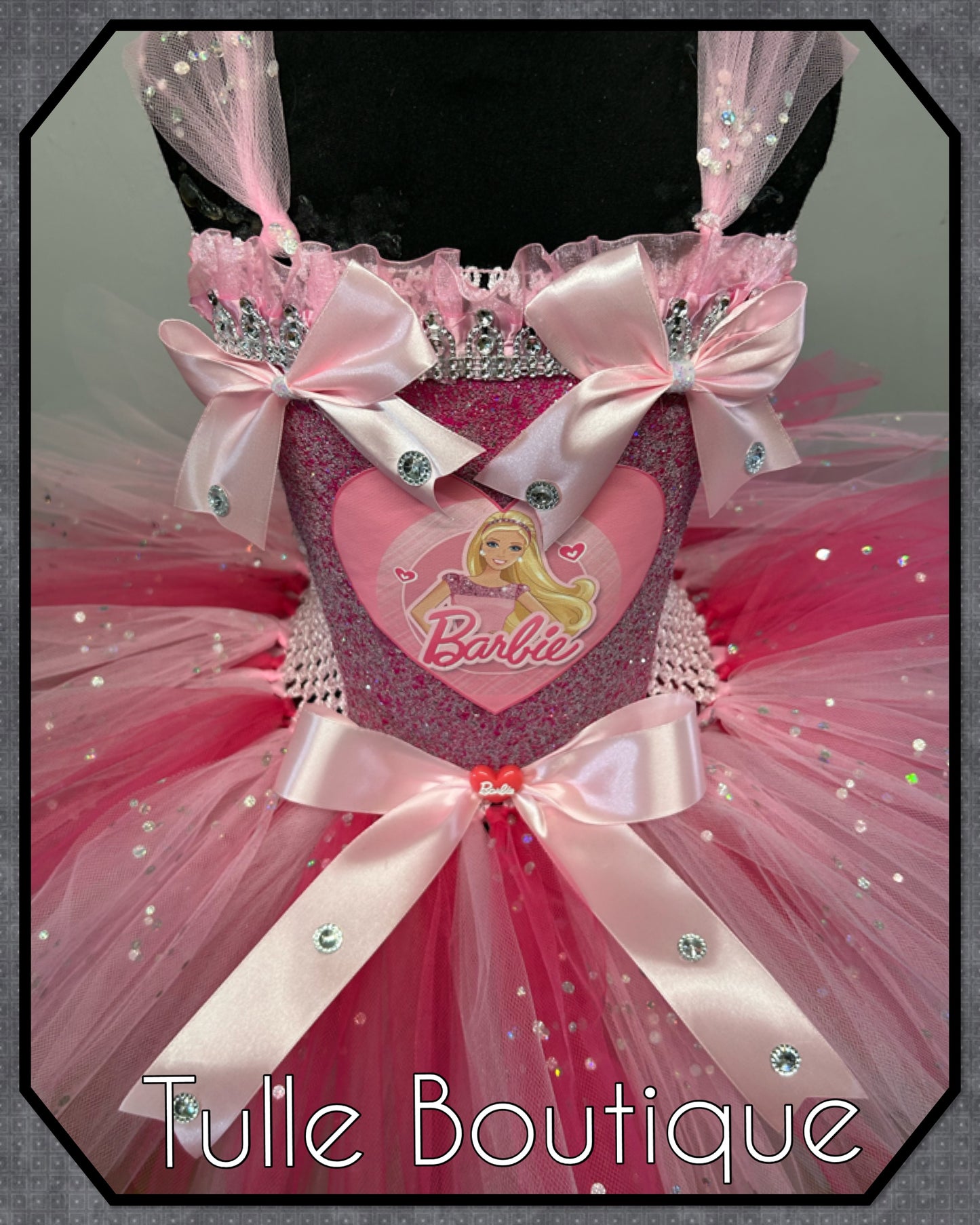 Barbie pink princess birthday tutu dress