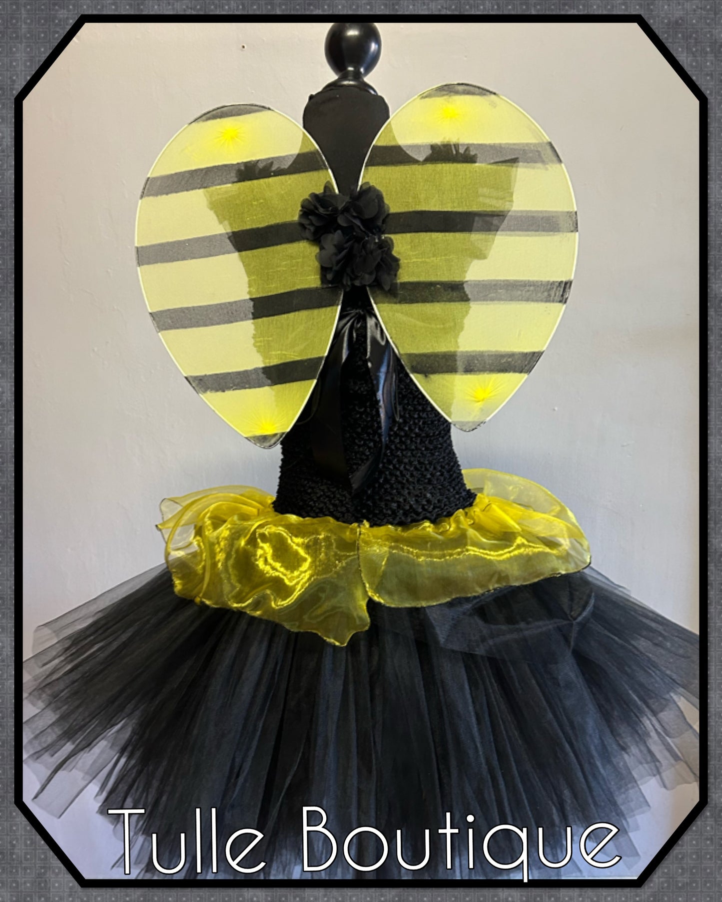 Girls Bumble Bee wasp tutu birthday party dress