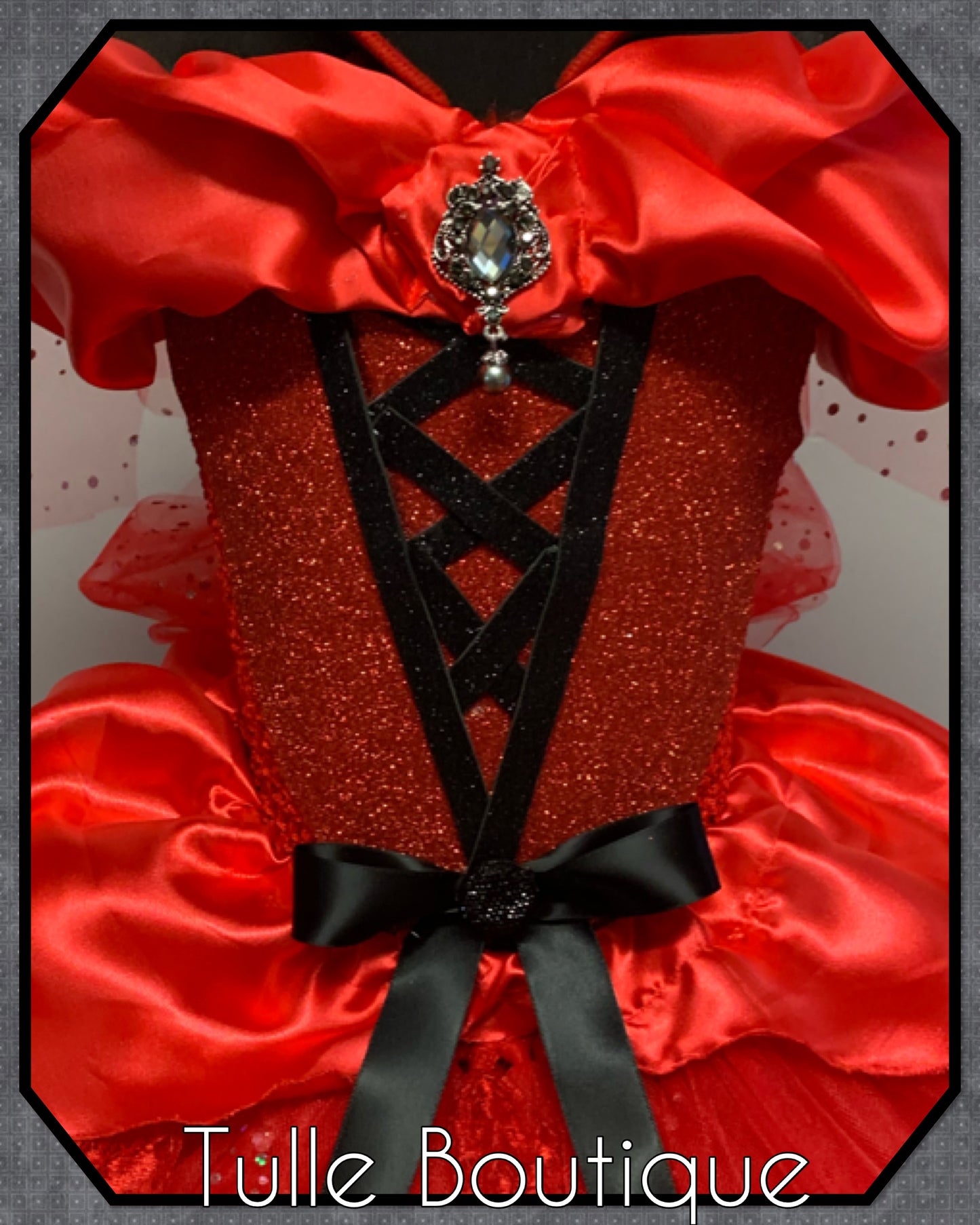 Girls Red Devil Halloween birthday party tutu dress