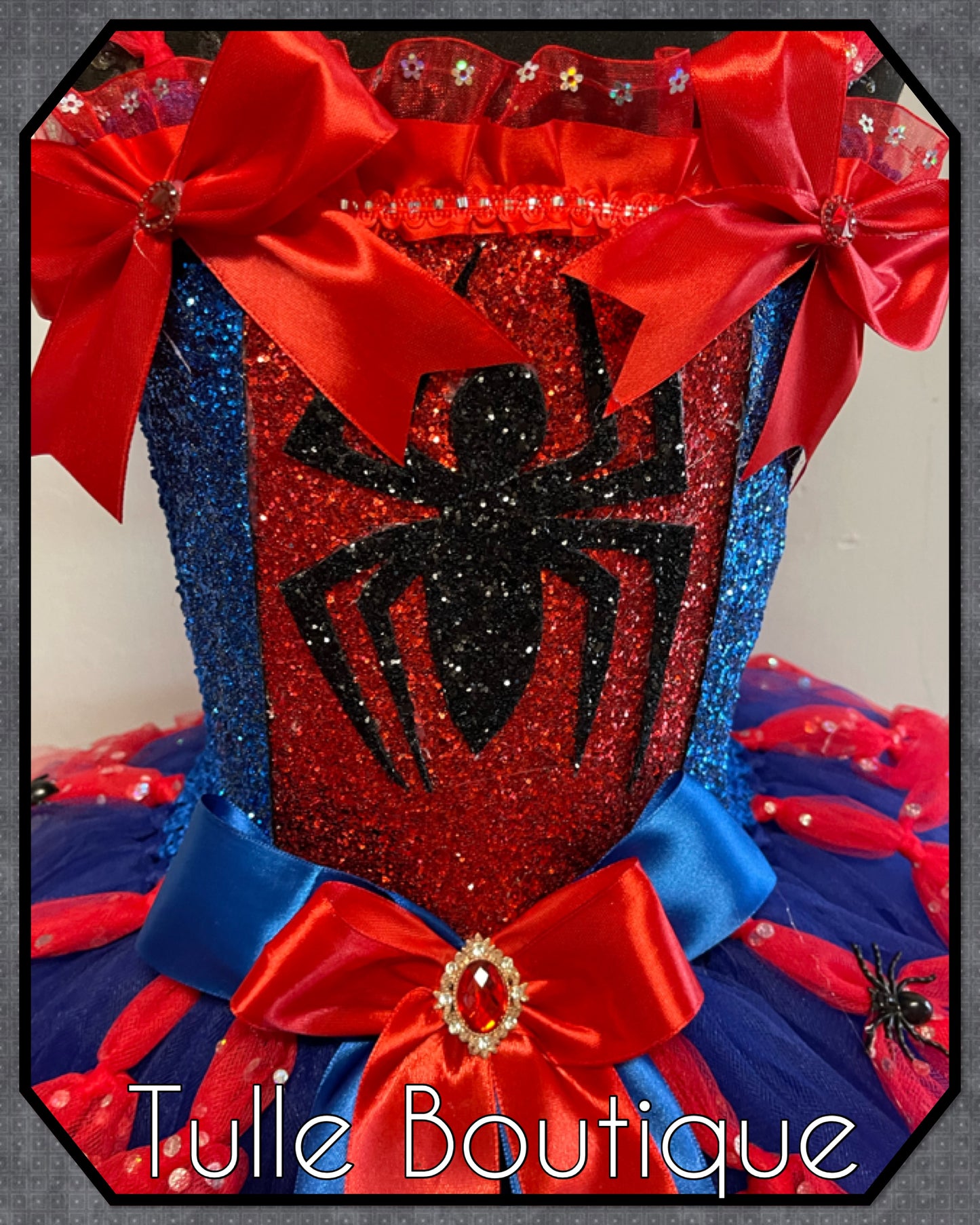 Superhero spiderman themed birthday party tutu dress