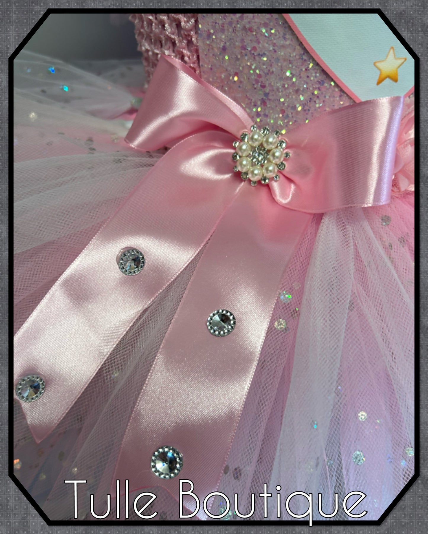 Girls Floral pink/cream Peppa pig birthday party princess tutu dress