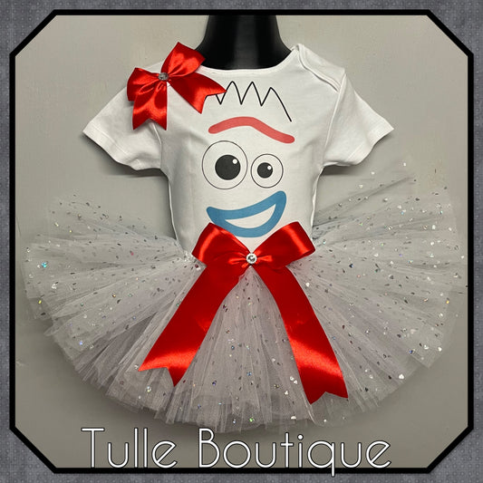 Forky T-shirt and tutu birthday party outfit