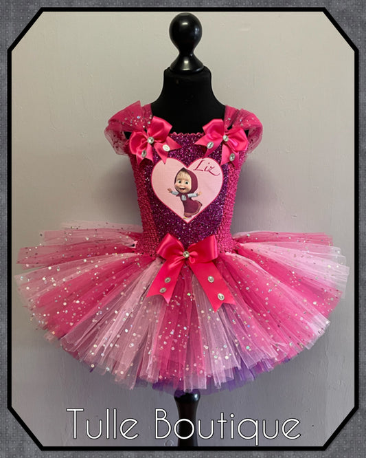 Masha and the bear birthday party princess tutu dress