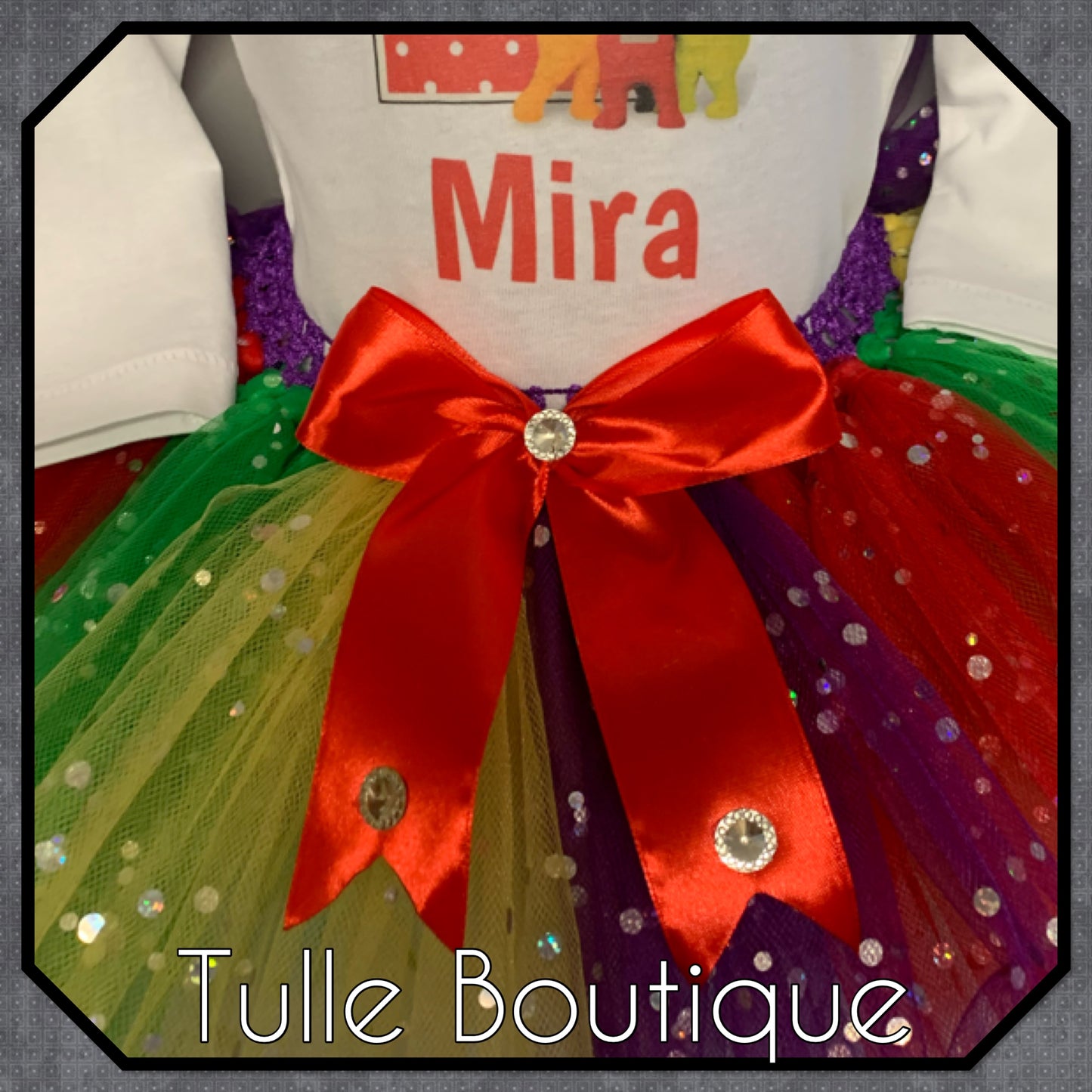 Teletubbies 1st birthday T-shirt and tutu birthday party outfit