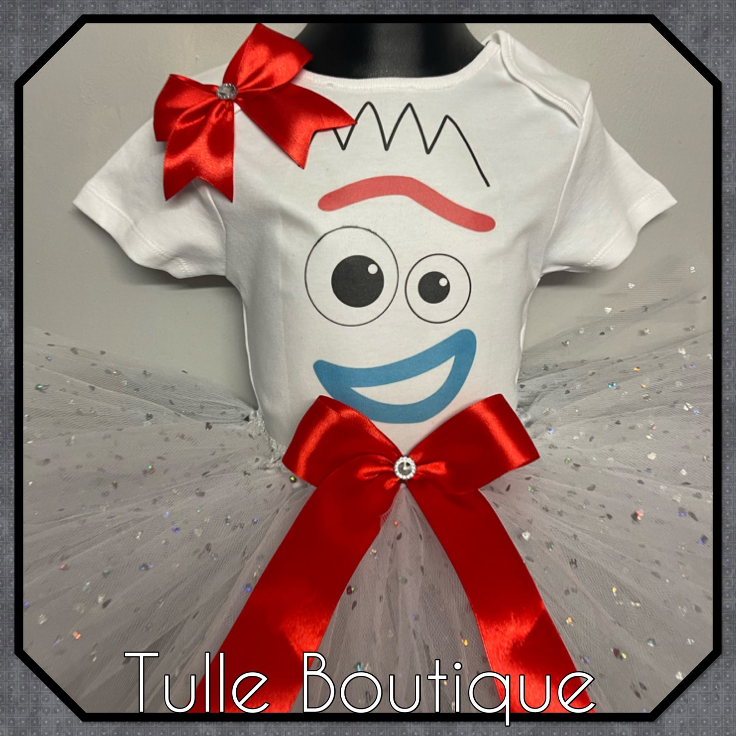 Forky T-shirt and tutu birthday party outfit