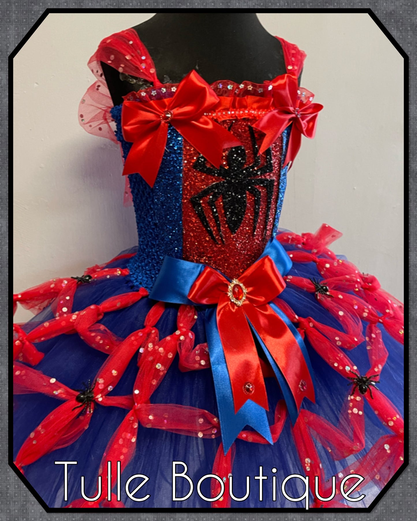 Superhero spiderman themed birthday party tutu dress