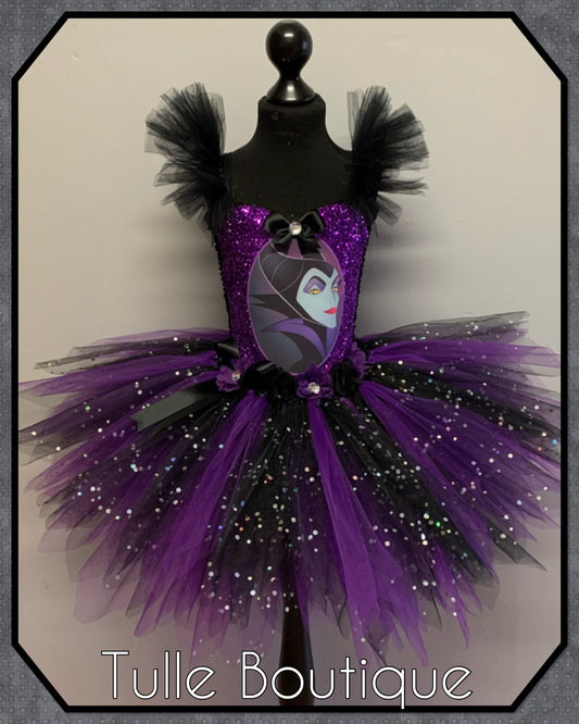 Girls Maleficent Halloween birthday world book tutu dress