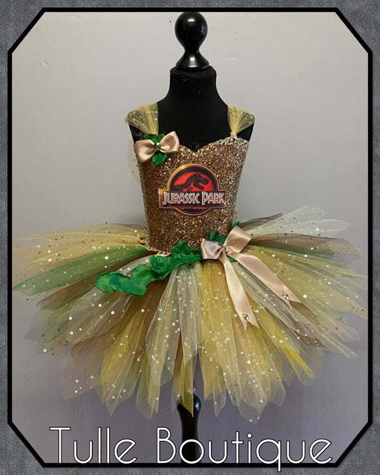 Jurassic Park safari jungle Halloween birthday tutu dress