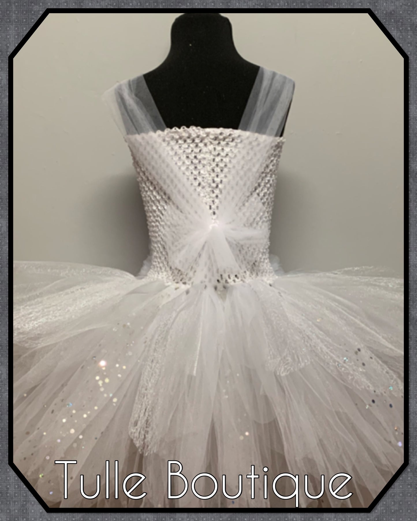 LIZA.Enchanted White Christmas fairy party tutu dress