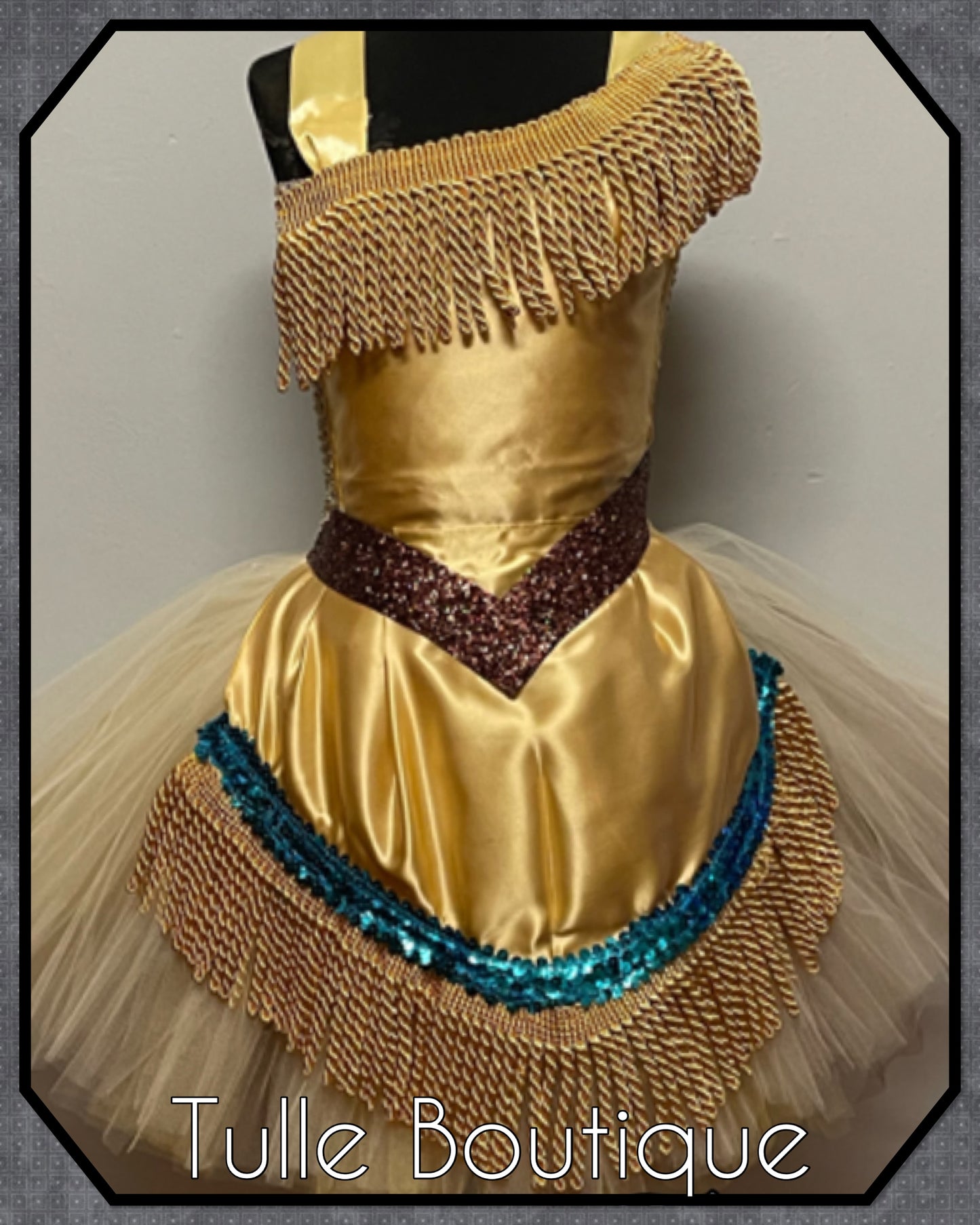 Pocahontas gold princess tutu dress