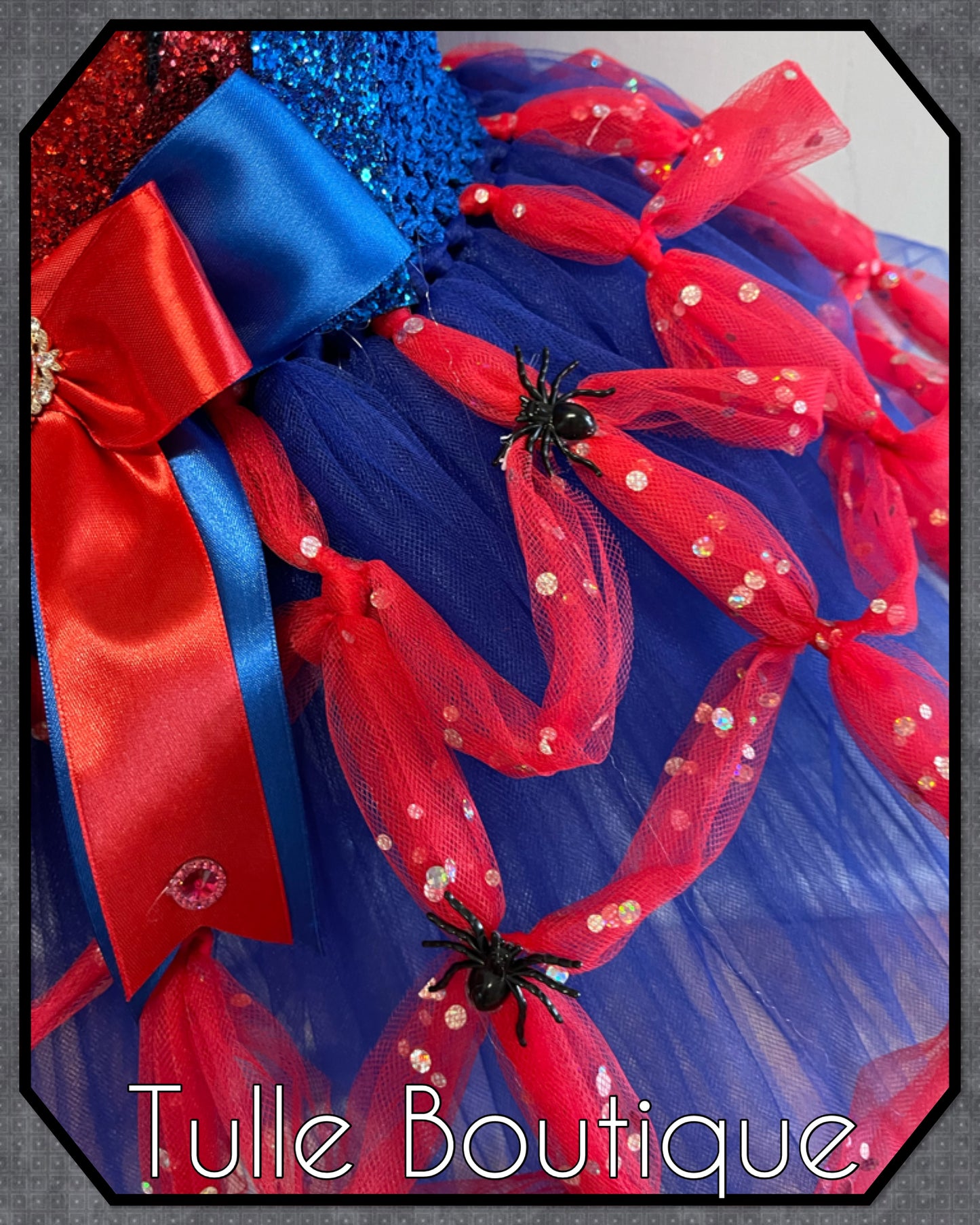 Superhero spiderman themed birthday party tutu dress