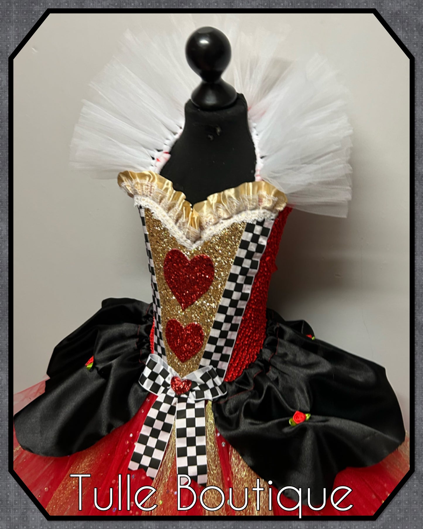 Queen of hearts world book day birthday tutu dress