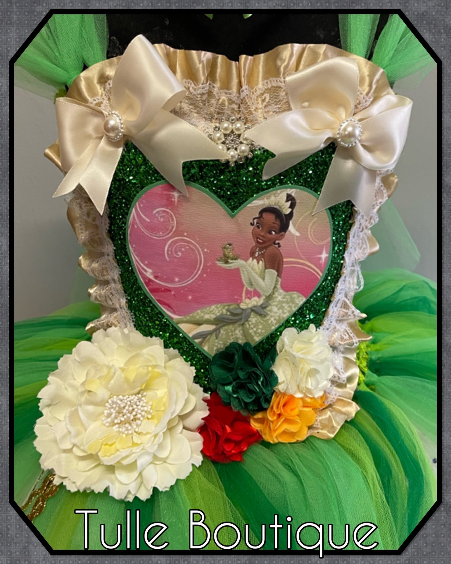 Princess Tiana princess and the frog ballgown tutu dress