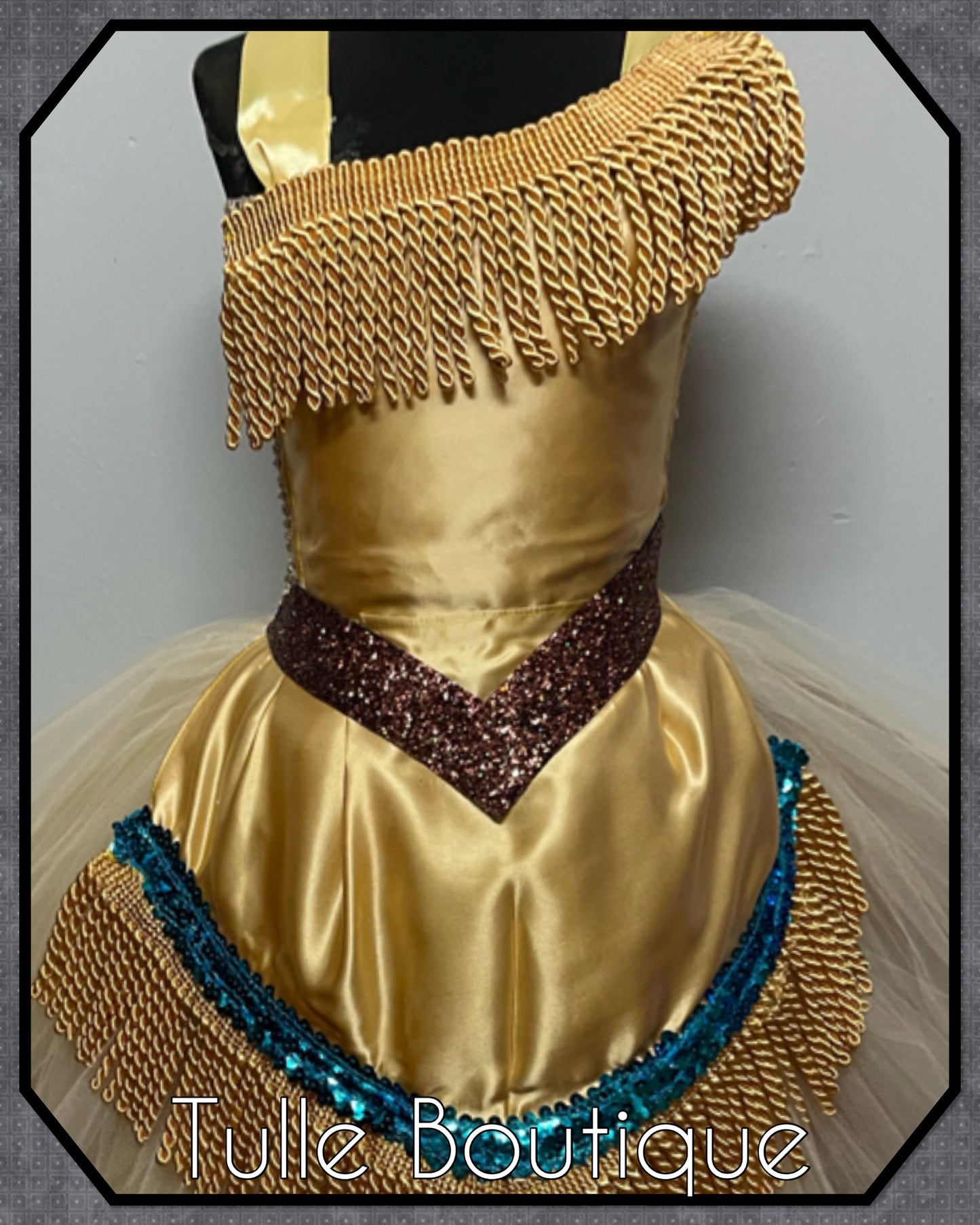 Pocahontas gold princess tutu dress