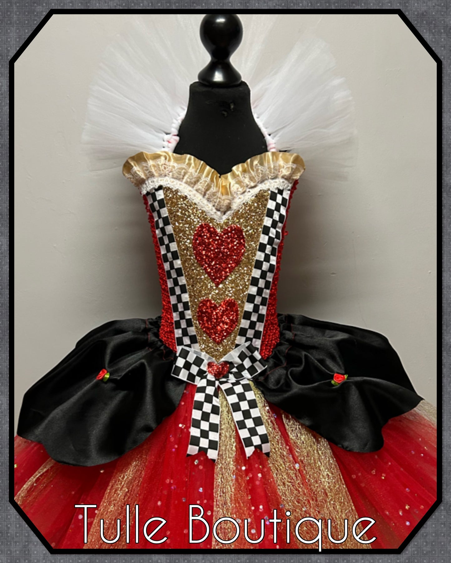 Queen of hearts world book day birthday tutu dress