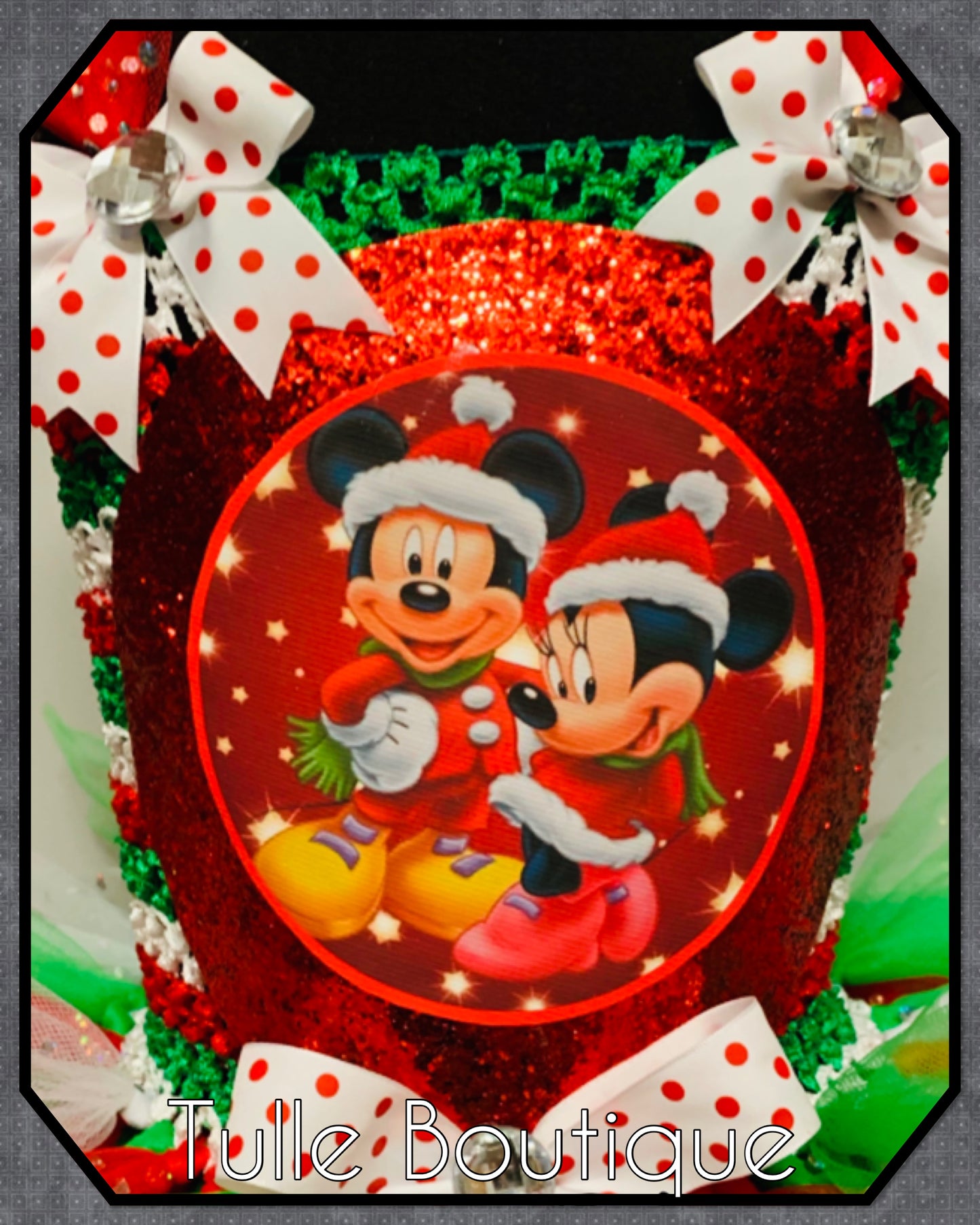 Minnie and Mickey Mouse Christmas party tutu dress