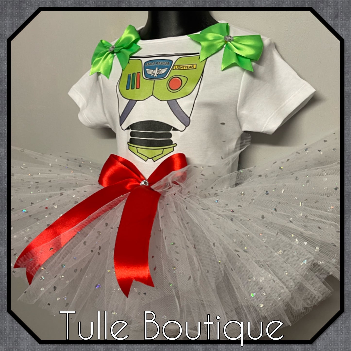 Girls Toy Story Buzz light year T-shirt and tutu birthday party outfit