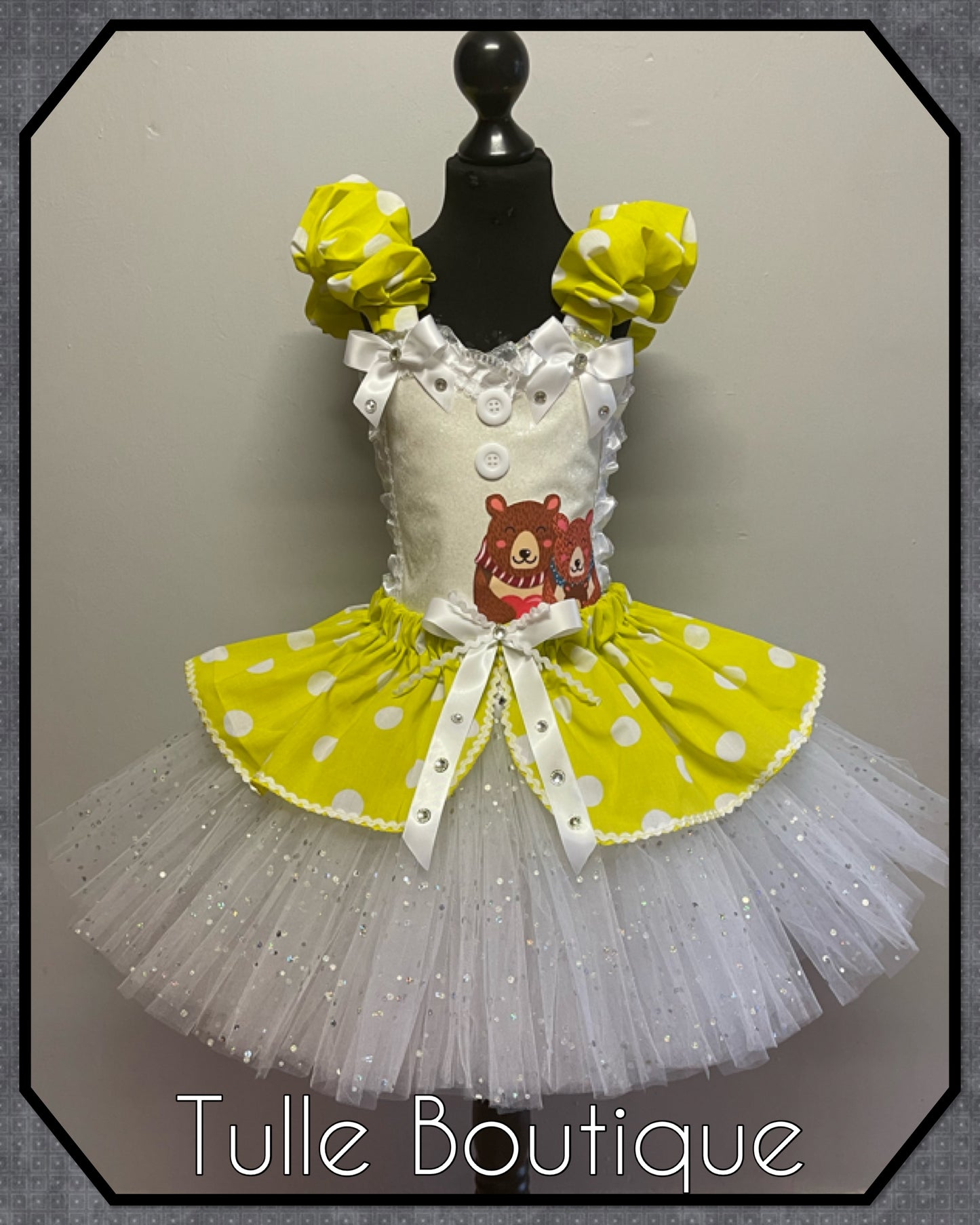 Goldilocks and the three bears Princess ballgown tutu birthday dress