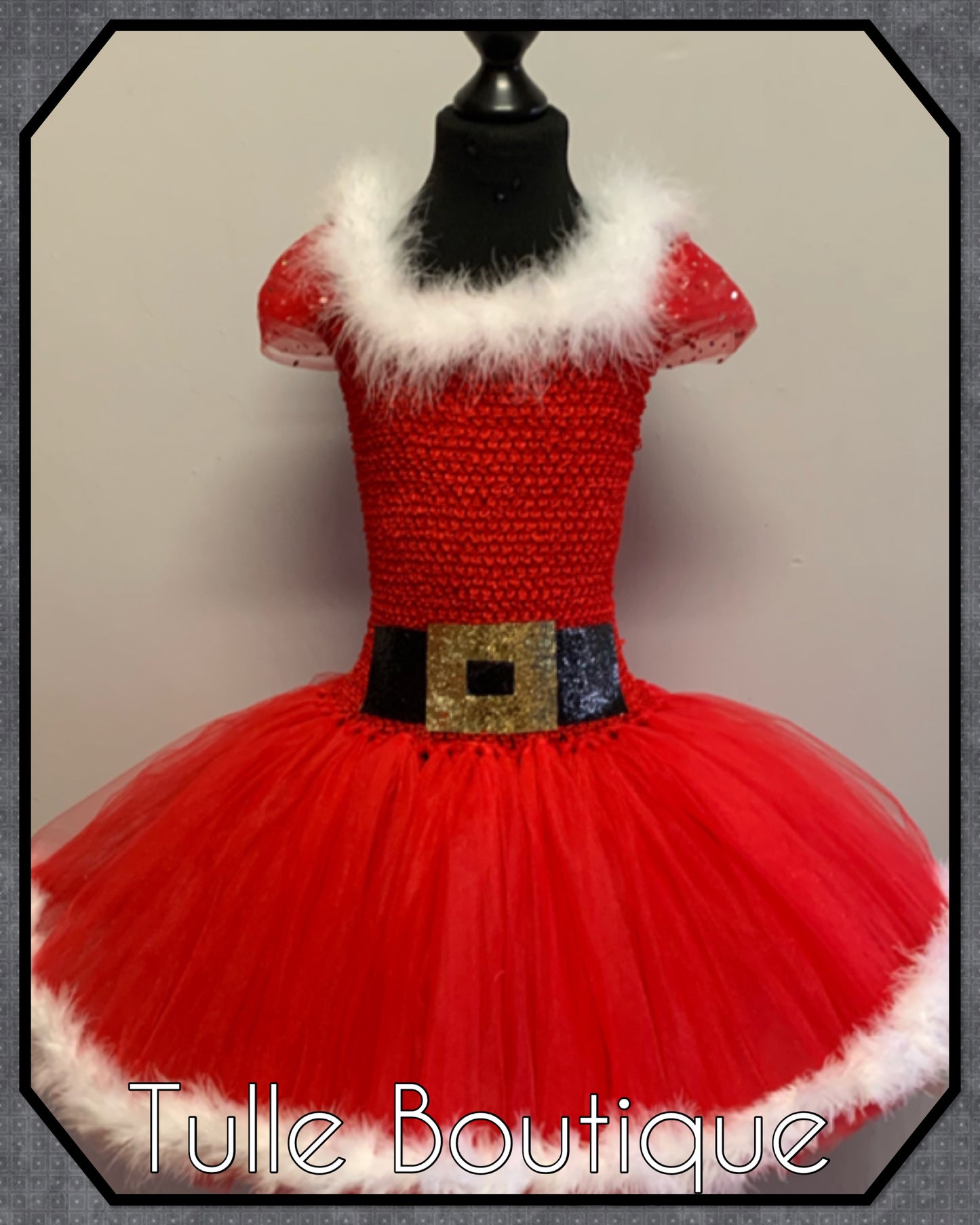 Mrs Claus Santa Princess Christmas tutu party dress