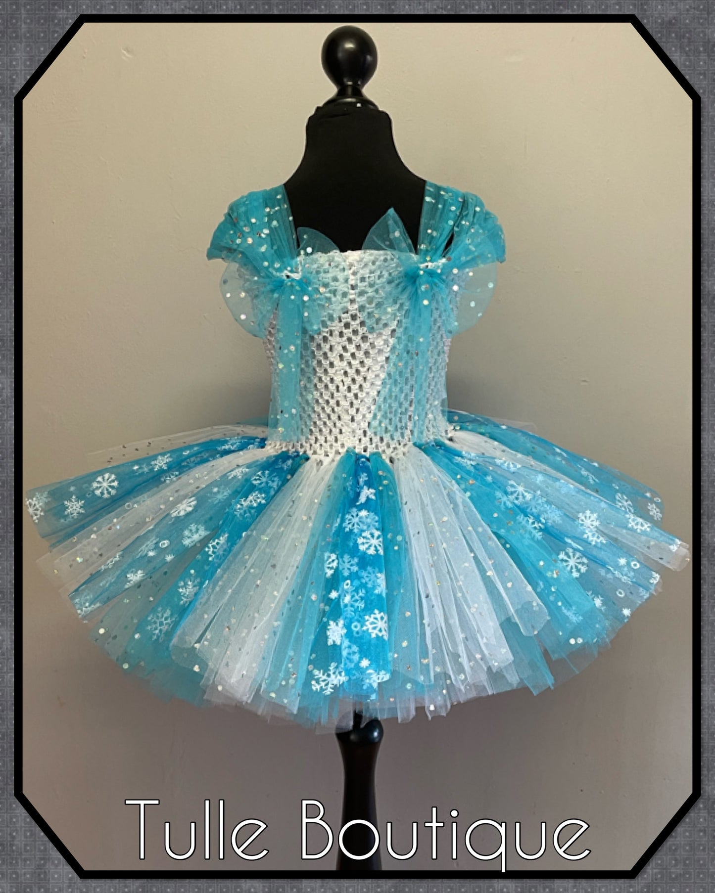 Frozen snowflake Elsa birthday party princess tutu dress