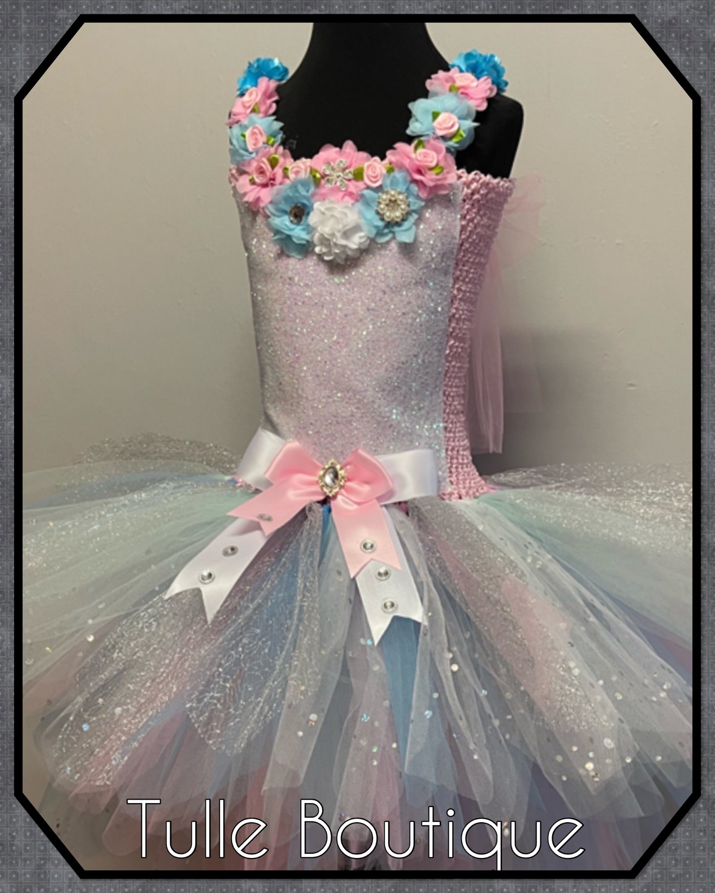 LAURA. Glitter Unicorn princess tutu birthday party dress