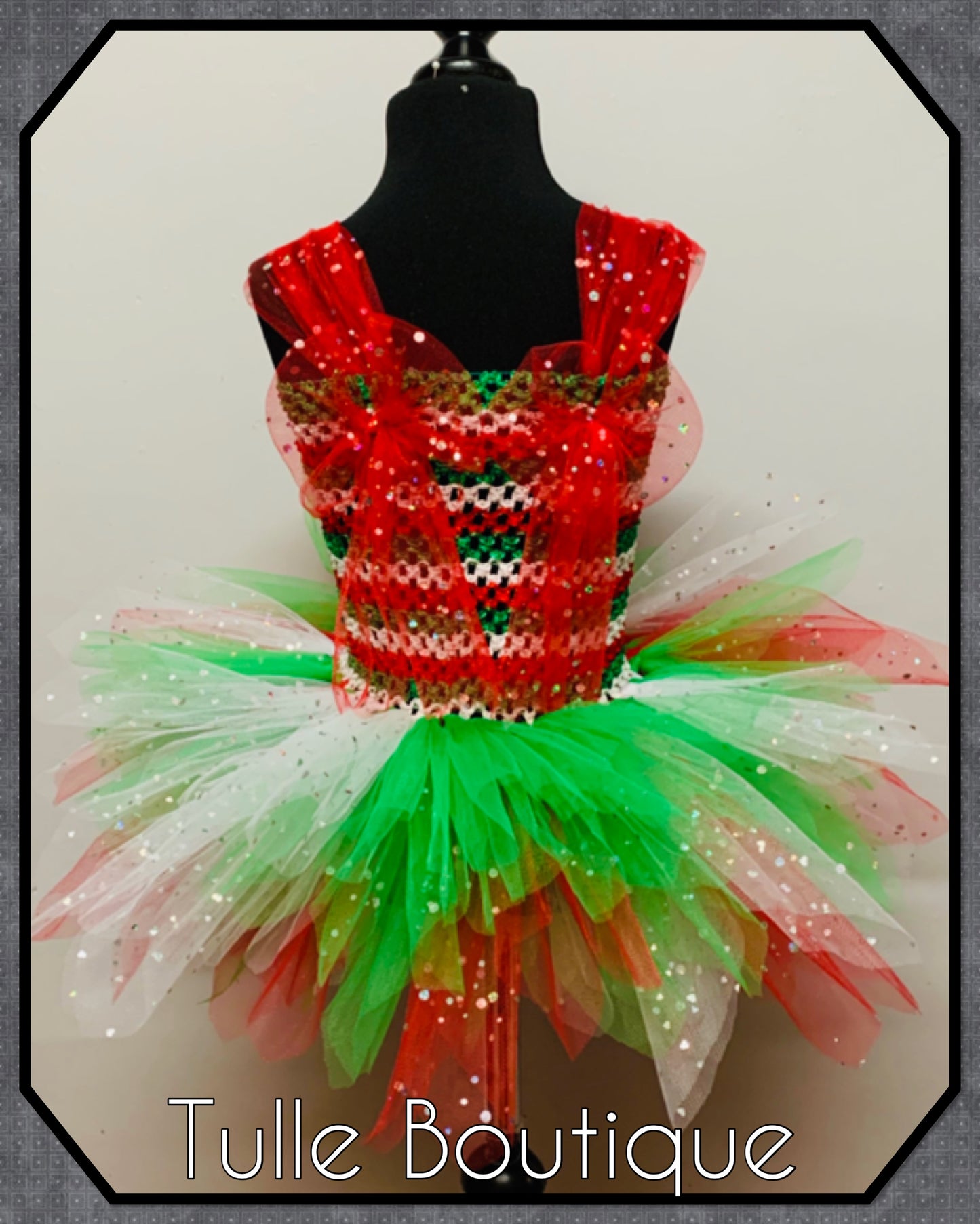 Minnie and Mickey Mouse Christmas party tutu dress
