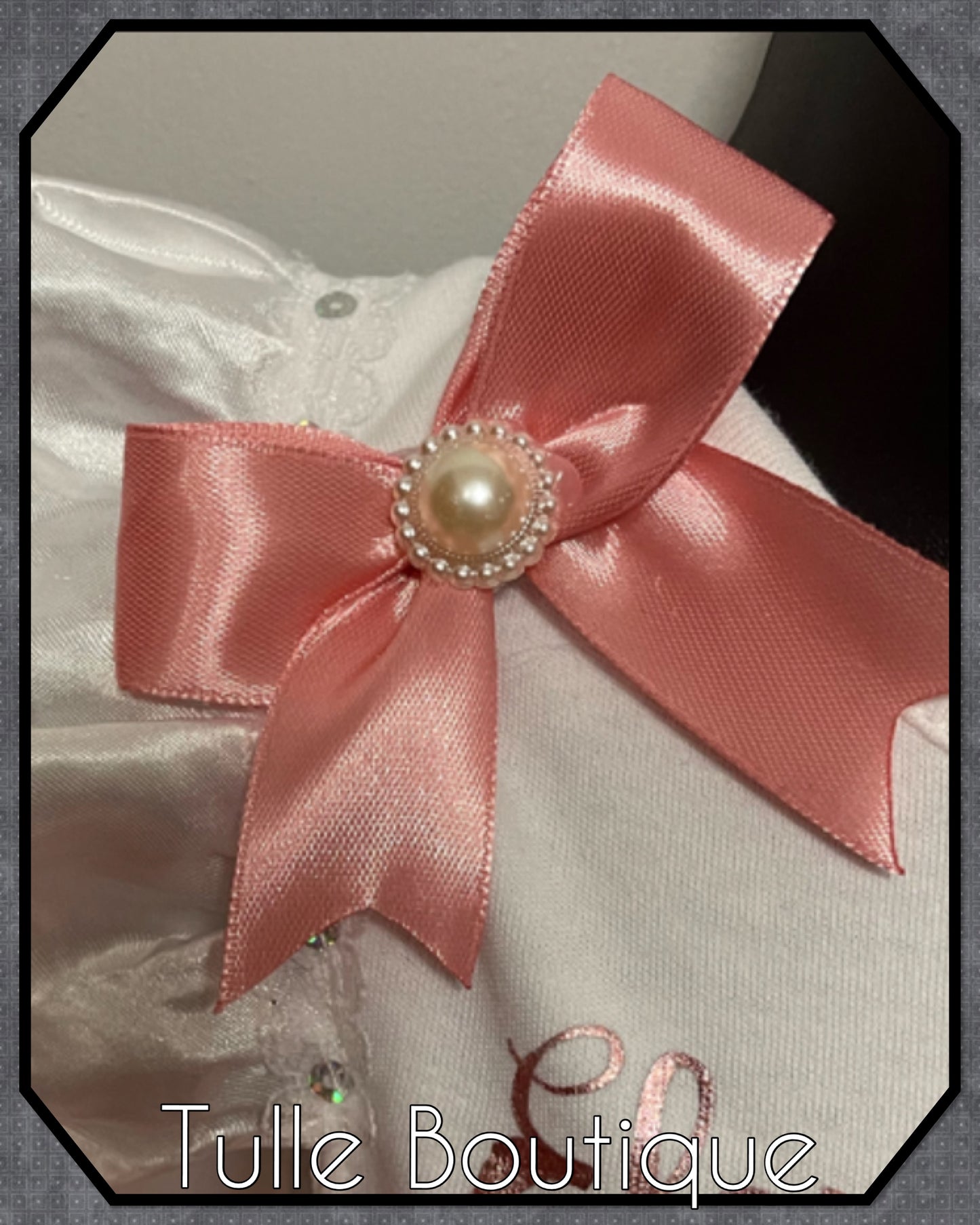 Rose gold T-shirt and tutu 1st birthday party outfit