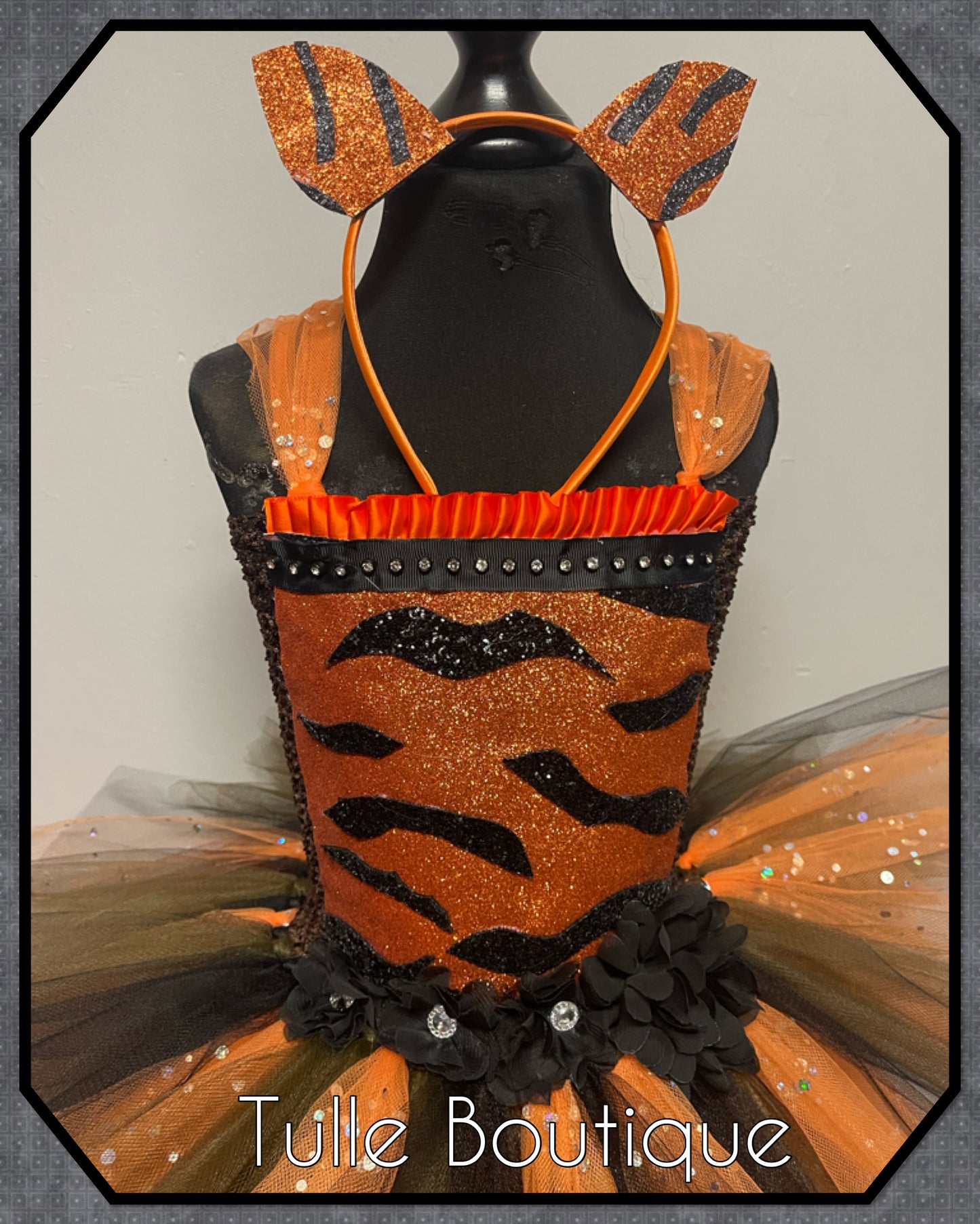 Tiger tutu dress jungle animal party outfit