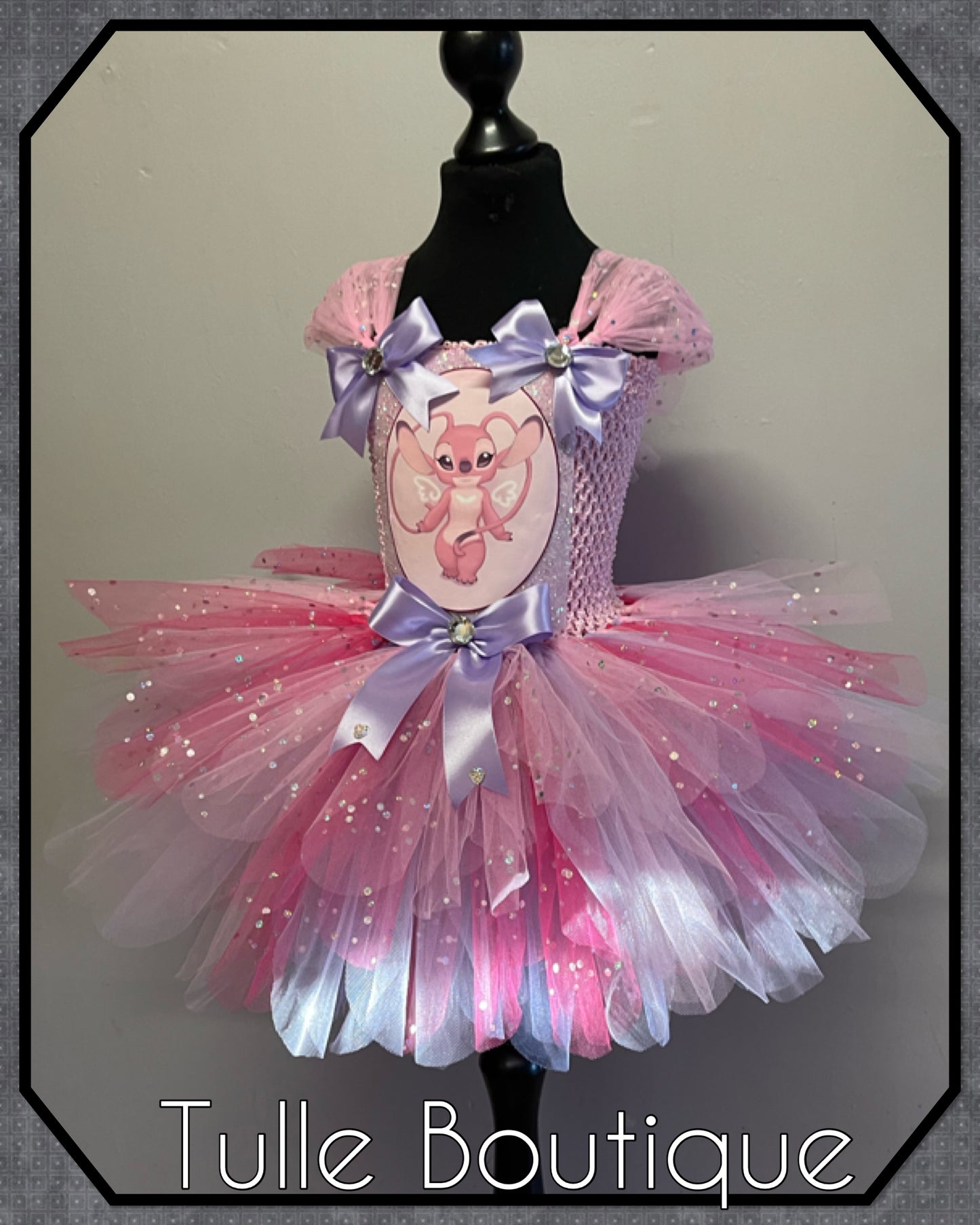 Stitch Angel princess birthday tutu dress