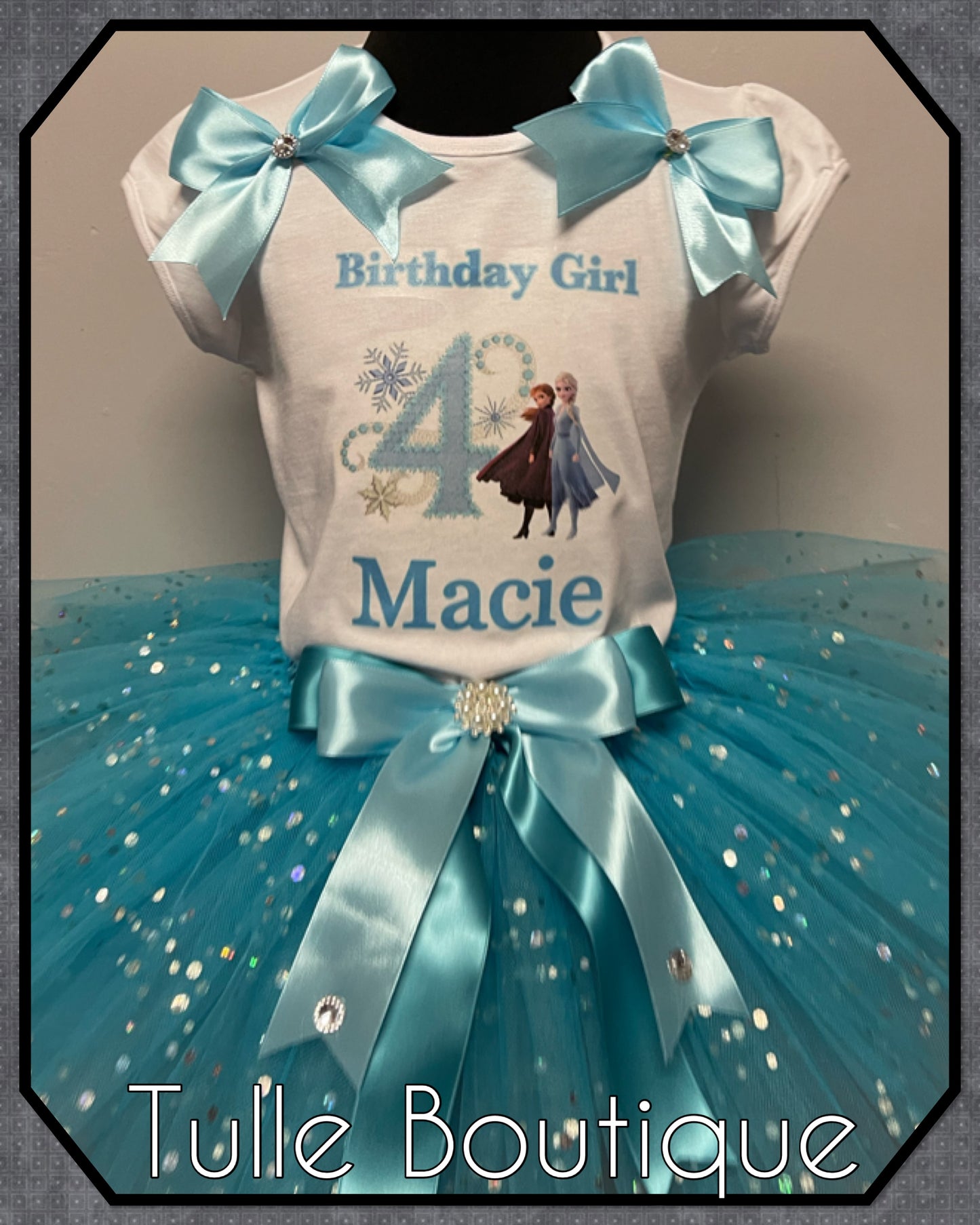 Frozen 2 T-shirt and tutu birthday party outfit