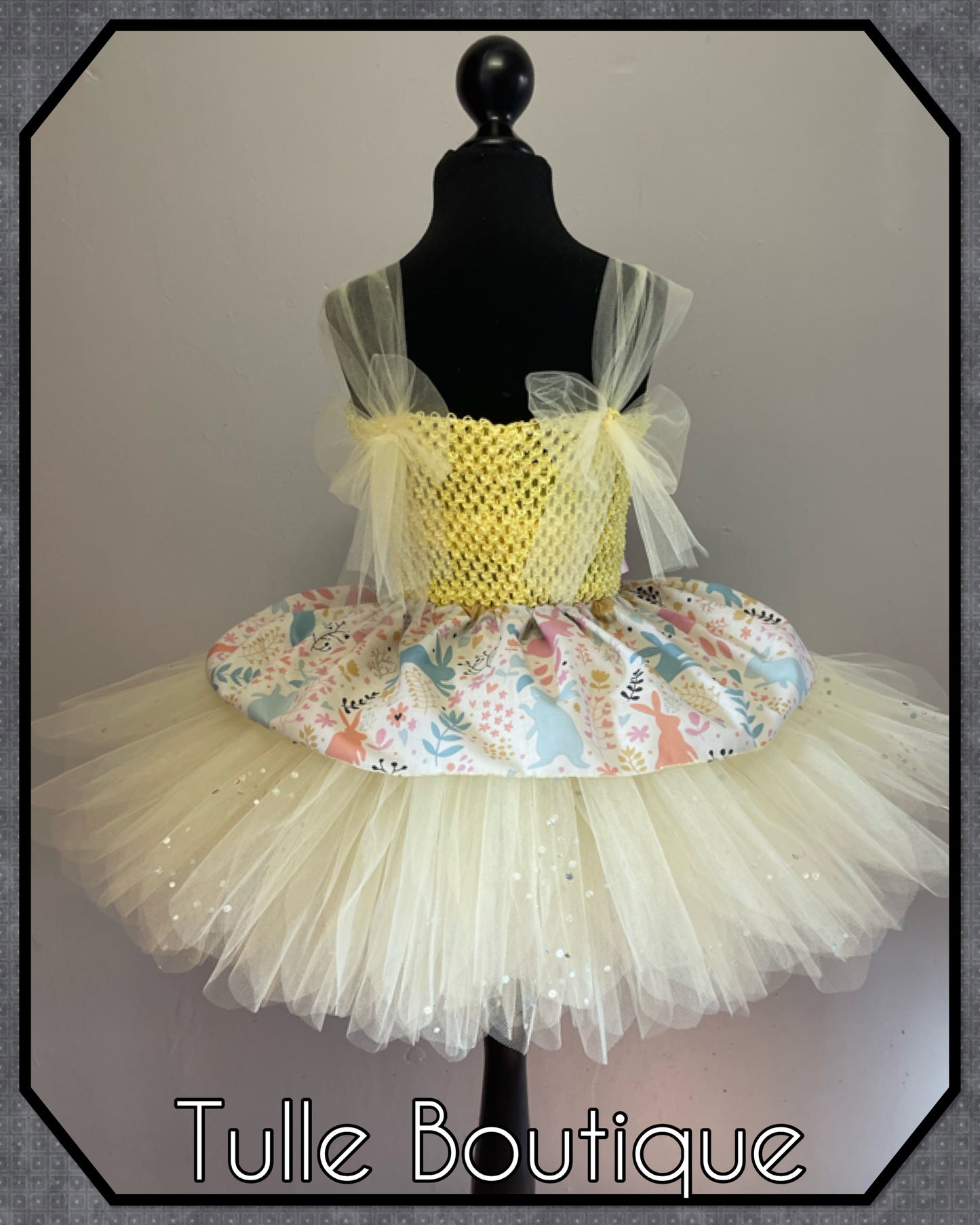 LIANA. Girls Easter Bunny vintage style tutu birthday dress