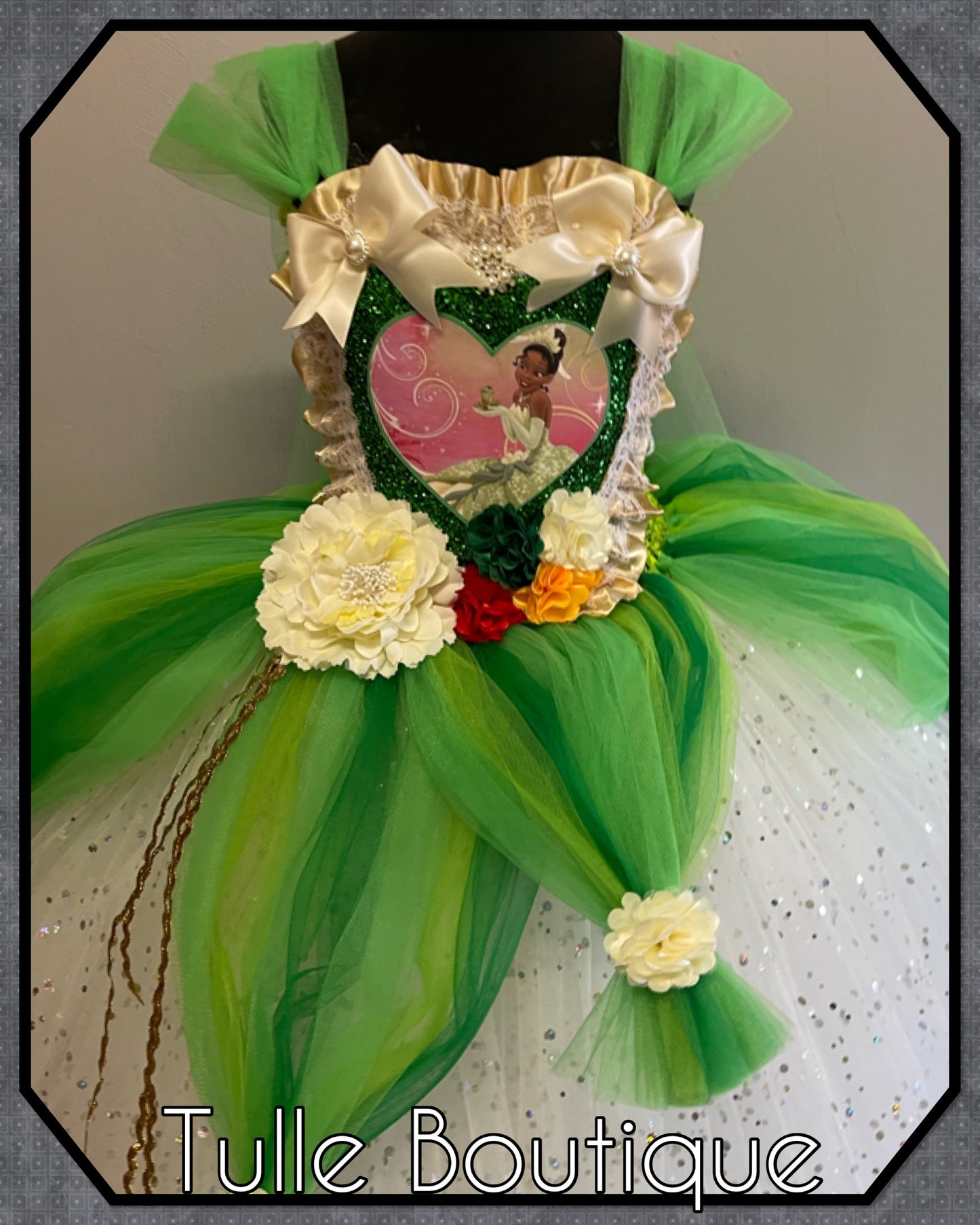 Princess Tiana princess and the frog ballgown tutu dress