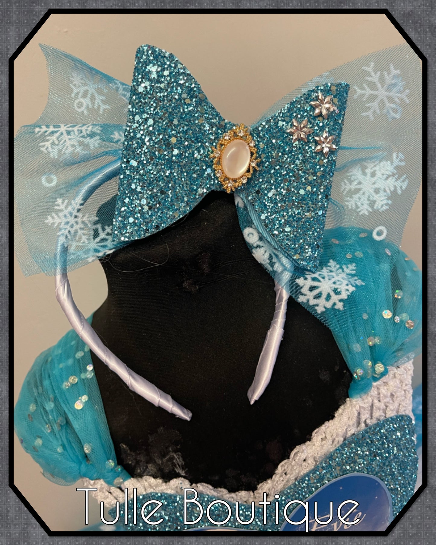 Frozen snowflake Elsa birthday party princess tutu dress