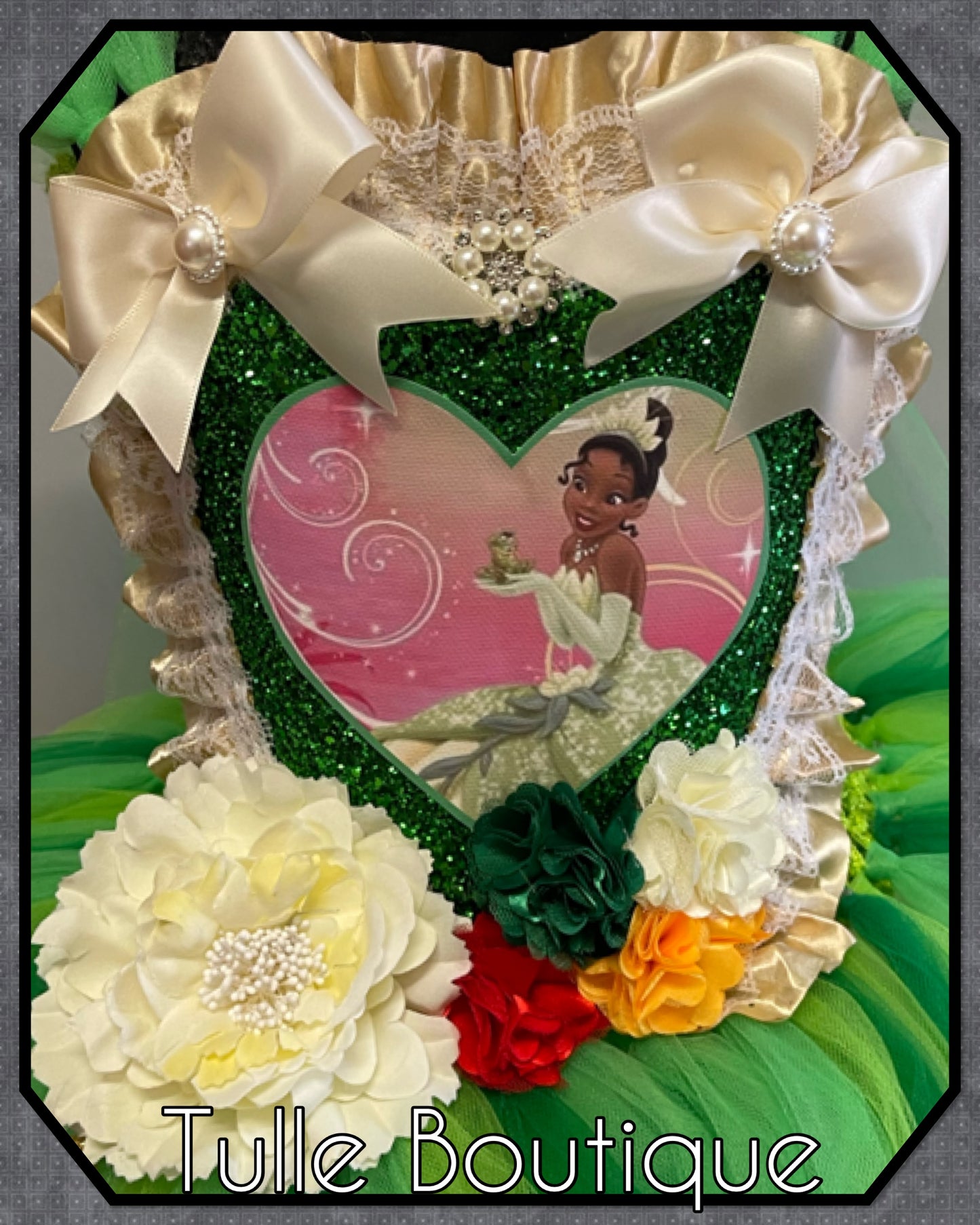 Princess Tiana princess and the frog ballgown tutu dress