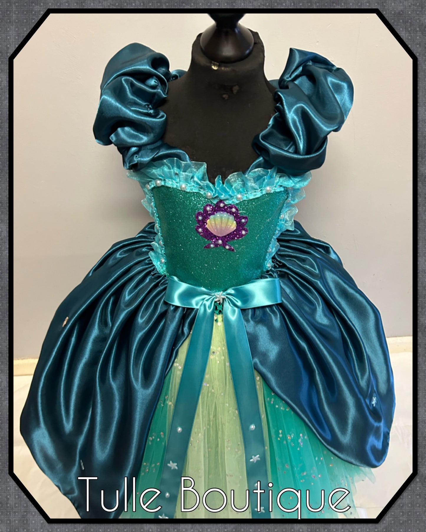 Mermaid Princess Ariel full length ballgown tutu dress