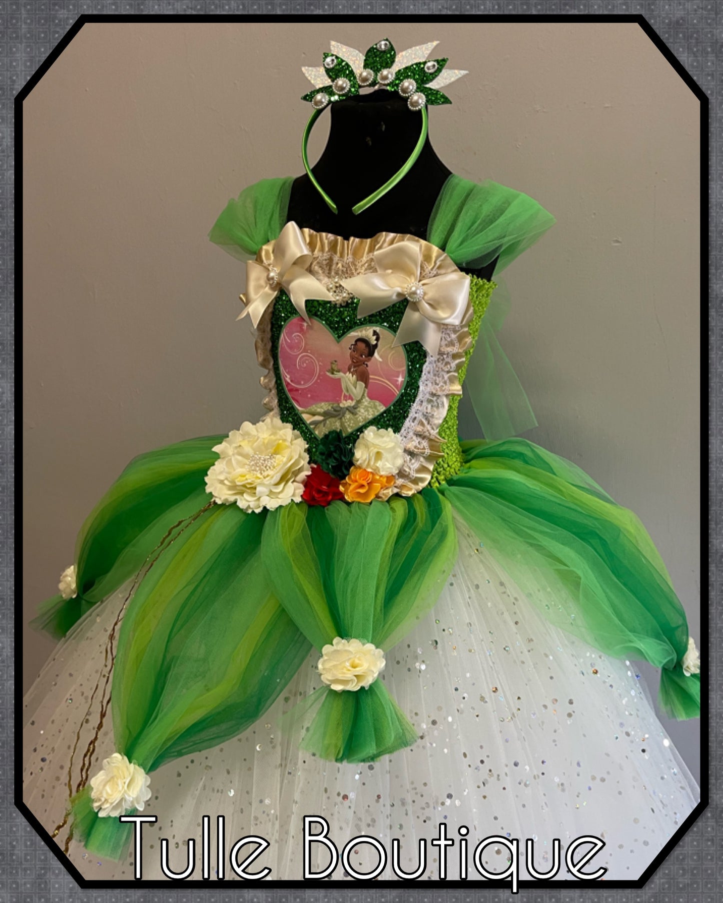 Princess Tiana princess and the frog ballgown tutu dress