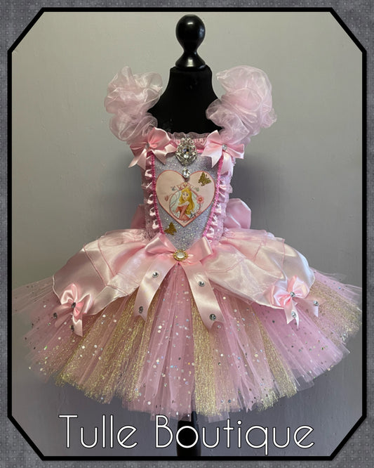 Pink and gold Princess Aurora sleeping beauty ballgown tutu dress