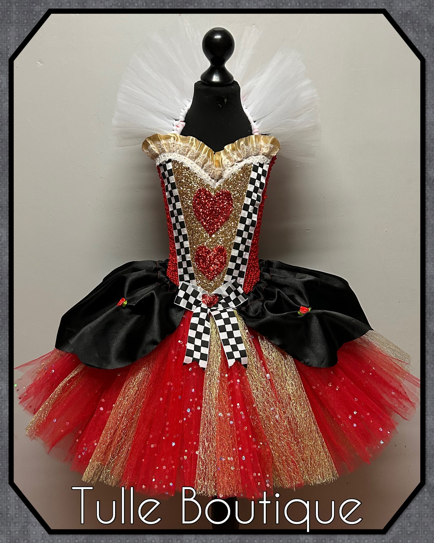 Queen of hearts world book day birthday tutu dress