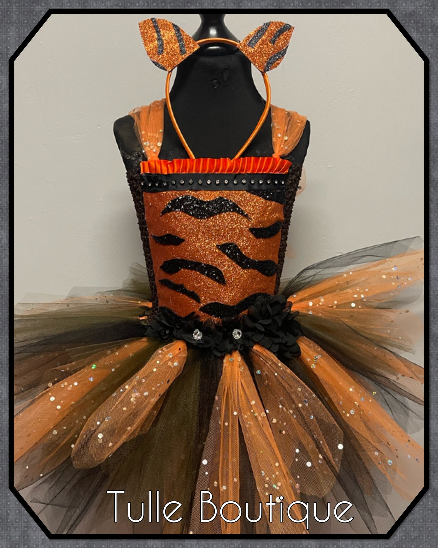 Tiger tutu dress jungle animal party outfit