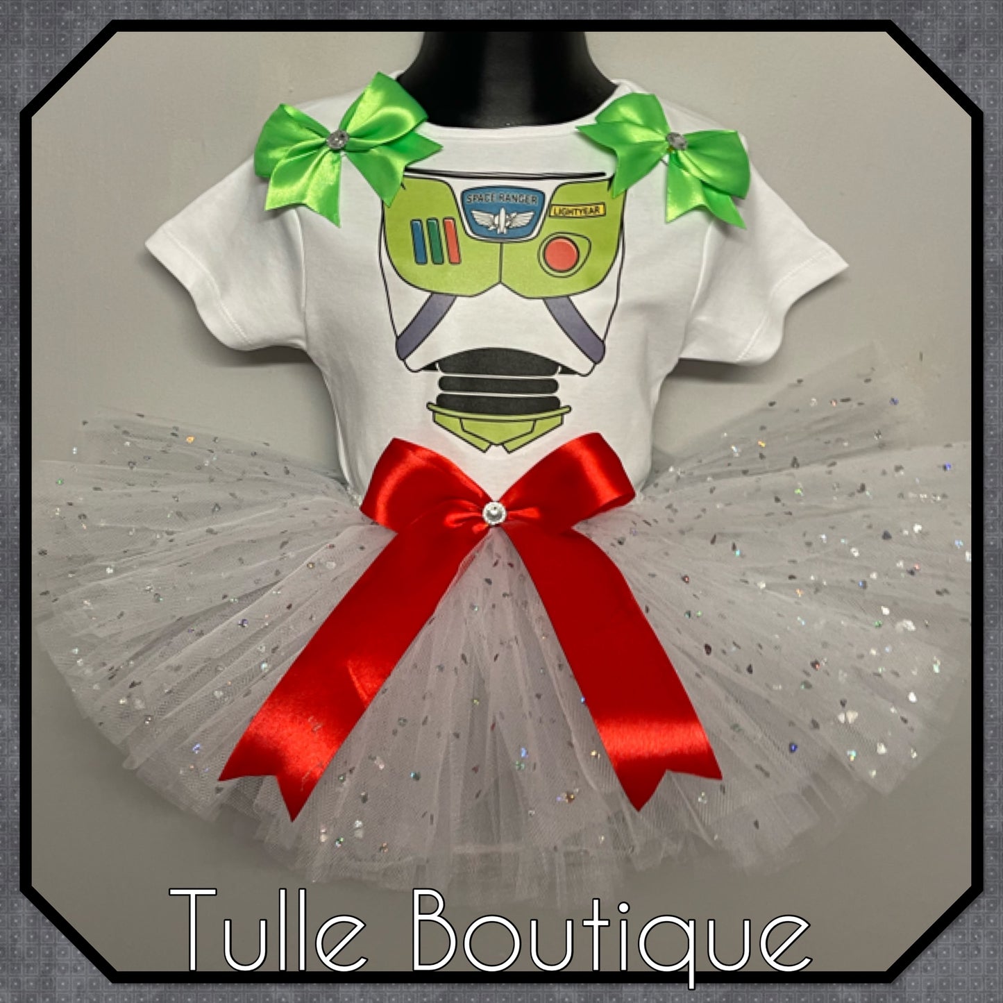 Girls Toy Story Buzz light year T-shirt and tutu birthday party outfit