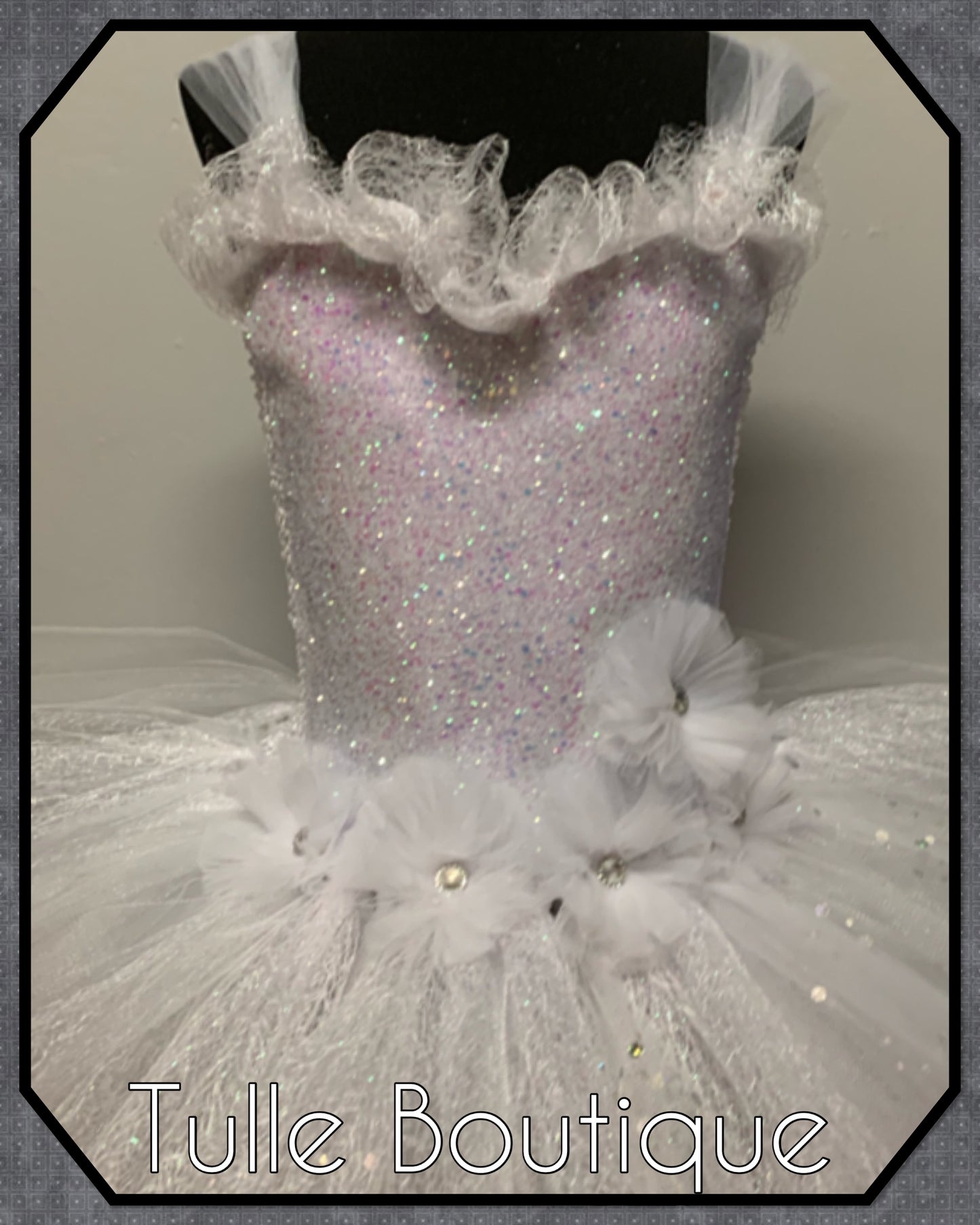 LIZA.Enchanted White Christmas fairy party tutu dress