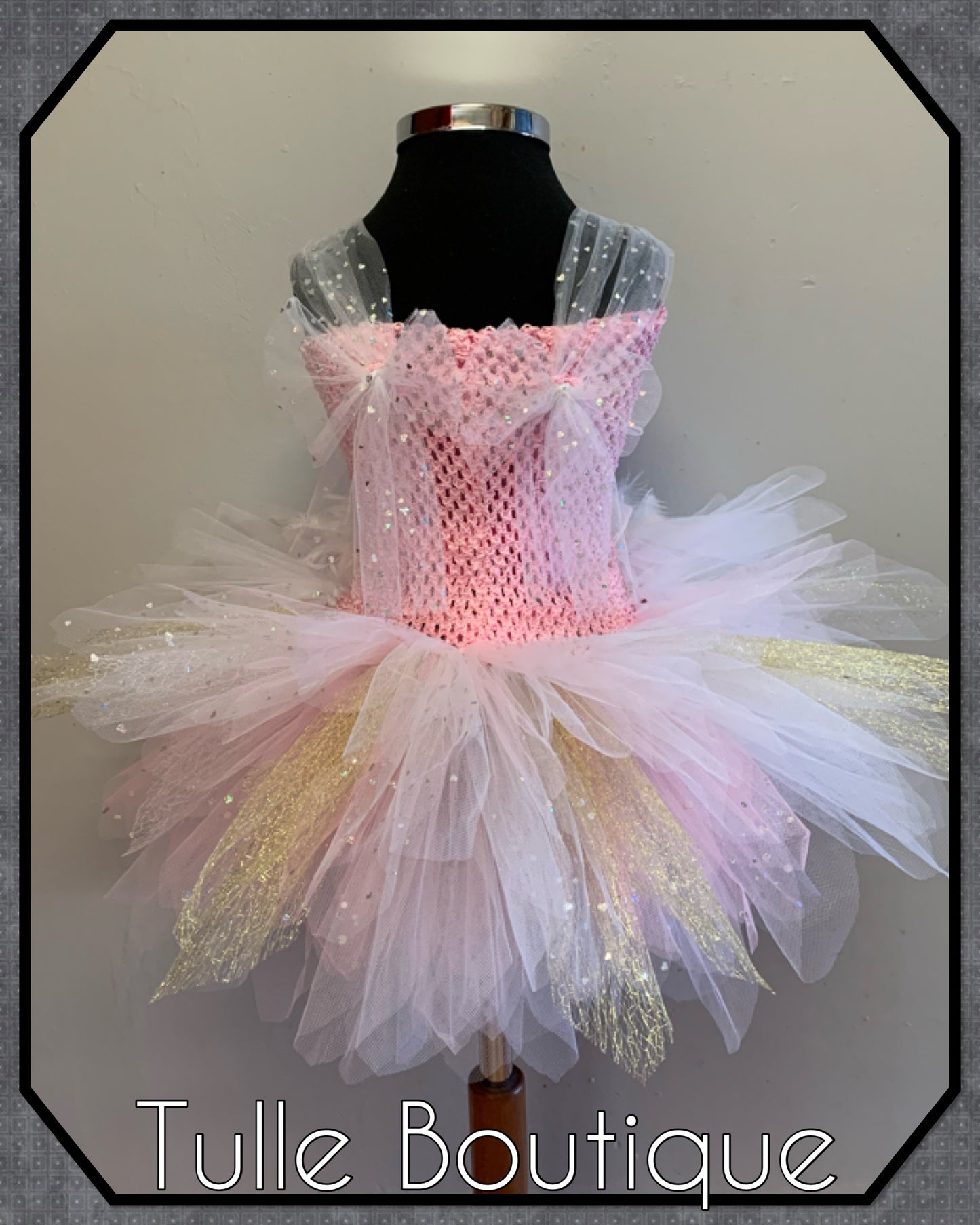 LEONA.Enchanted Swan Christmas party tutu dress